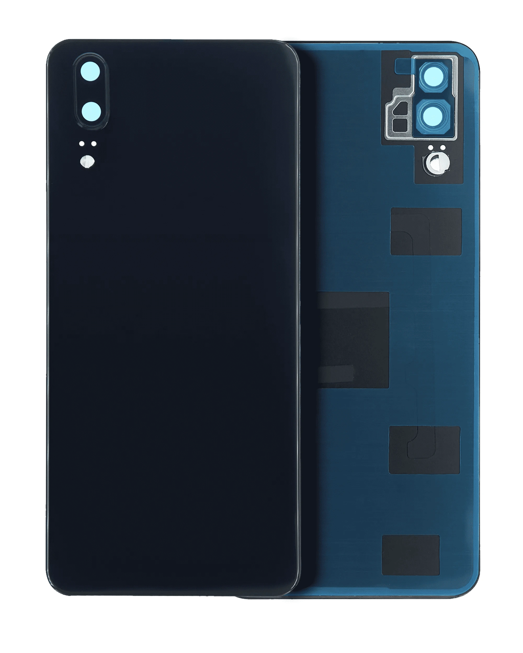 vetro cover posteriore con Vetro fotocamera per Huawei P20 (Nero)