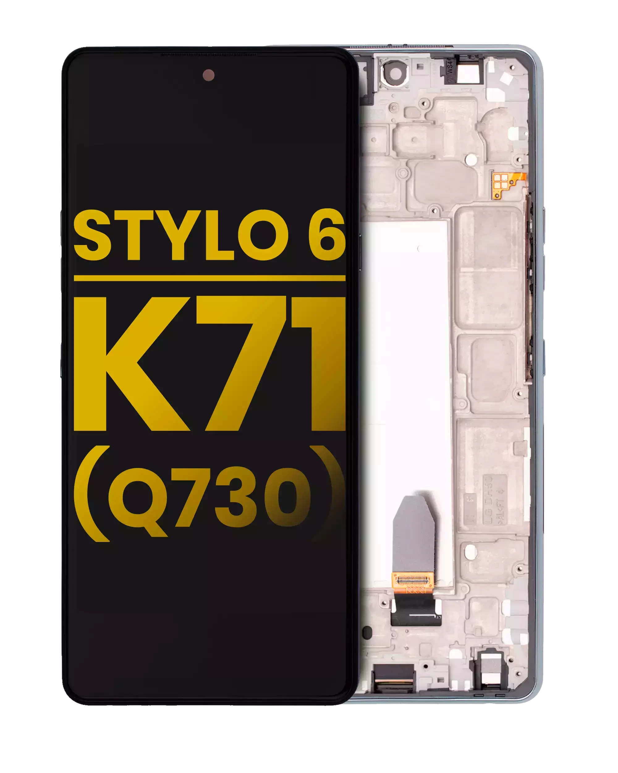 Display LCD completo con Frame per LG Stylo 6 / K71 (Refurbished) (Argento)