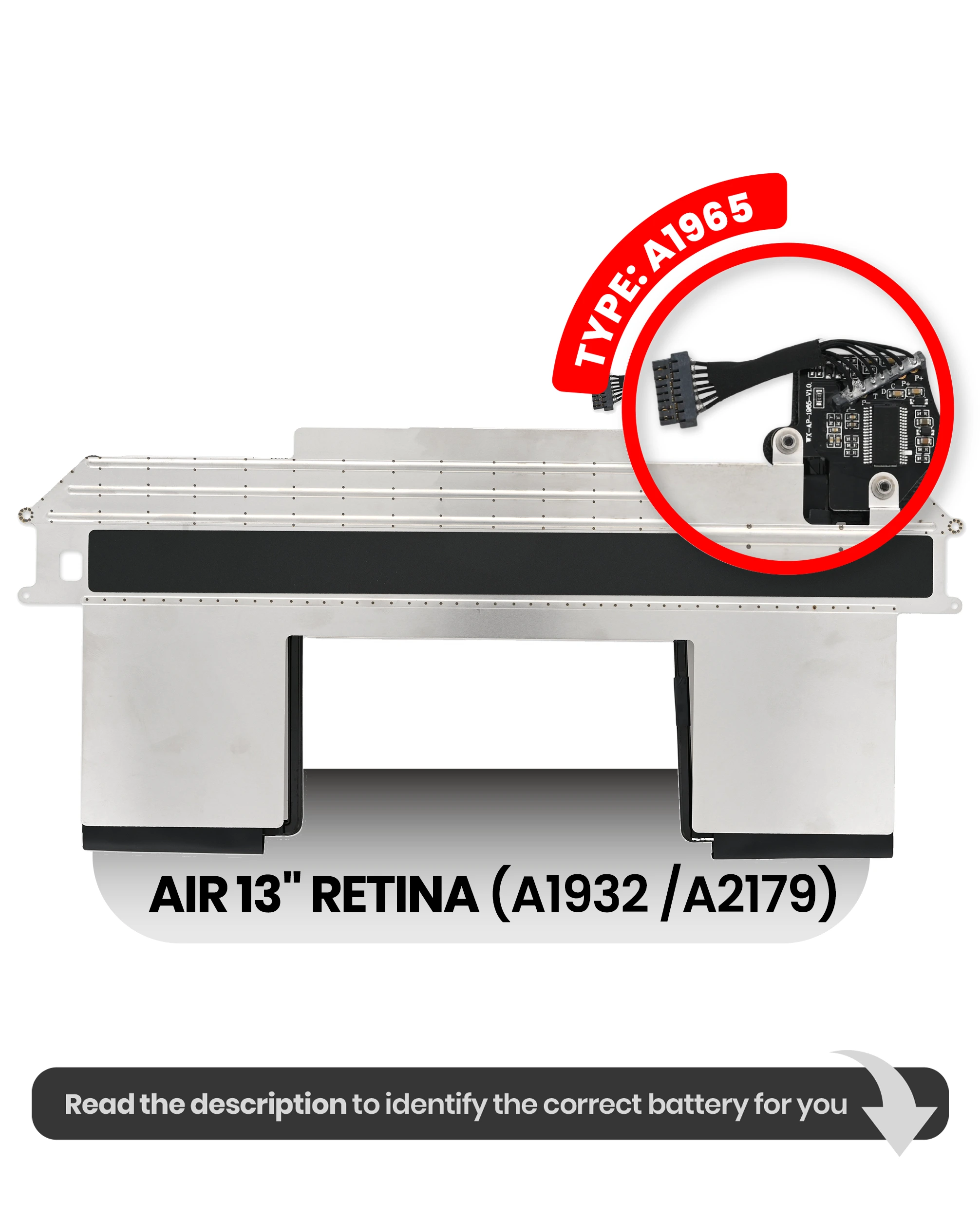 Batteria (A1965) per MacBook Air 13" A1932 (2018-2019) / A2179 (2020)