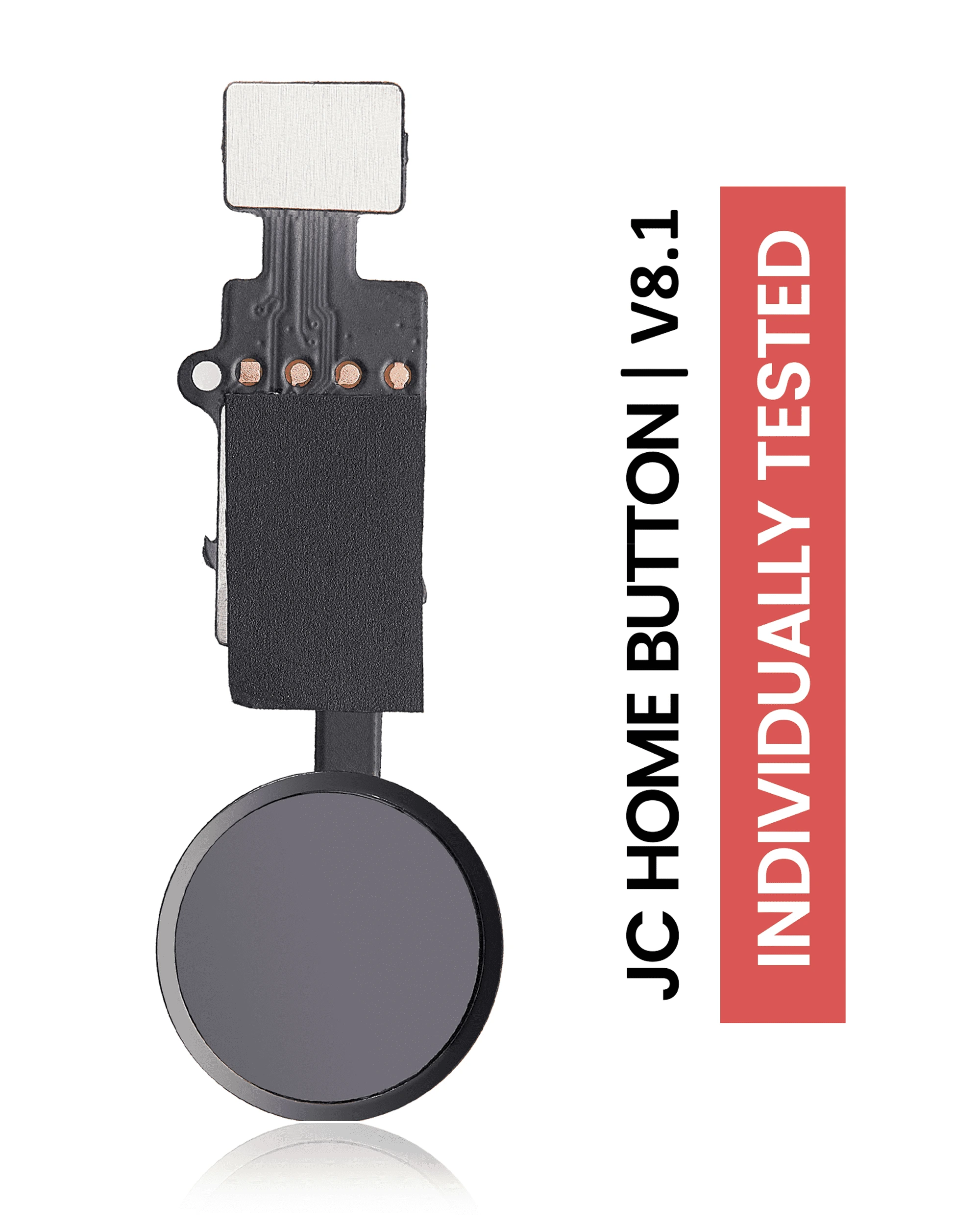 Tasto Home Solution per iPhone 7 / 7 Plus / 8 / 8 Plus / SE (2020) / SE (2022) (Jet / Matte Nero) (Version 8.1 / JCID / Individually Tested per Functionality)