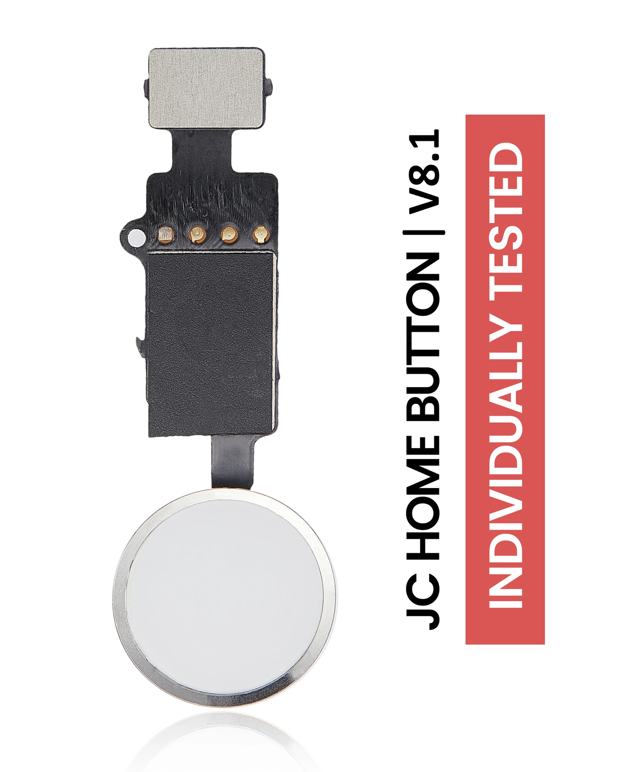 Tasto Home Solution per iPhone 7 / 7 Plus / 8 / 8 Plus / SE (2020) / SE (2022) (Argento) (Version 8.1 / JCID / Individually Tested per Functionality)