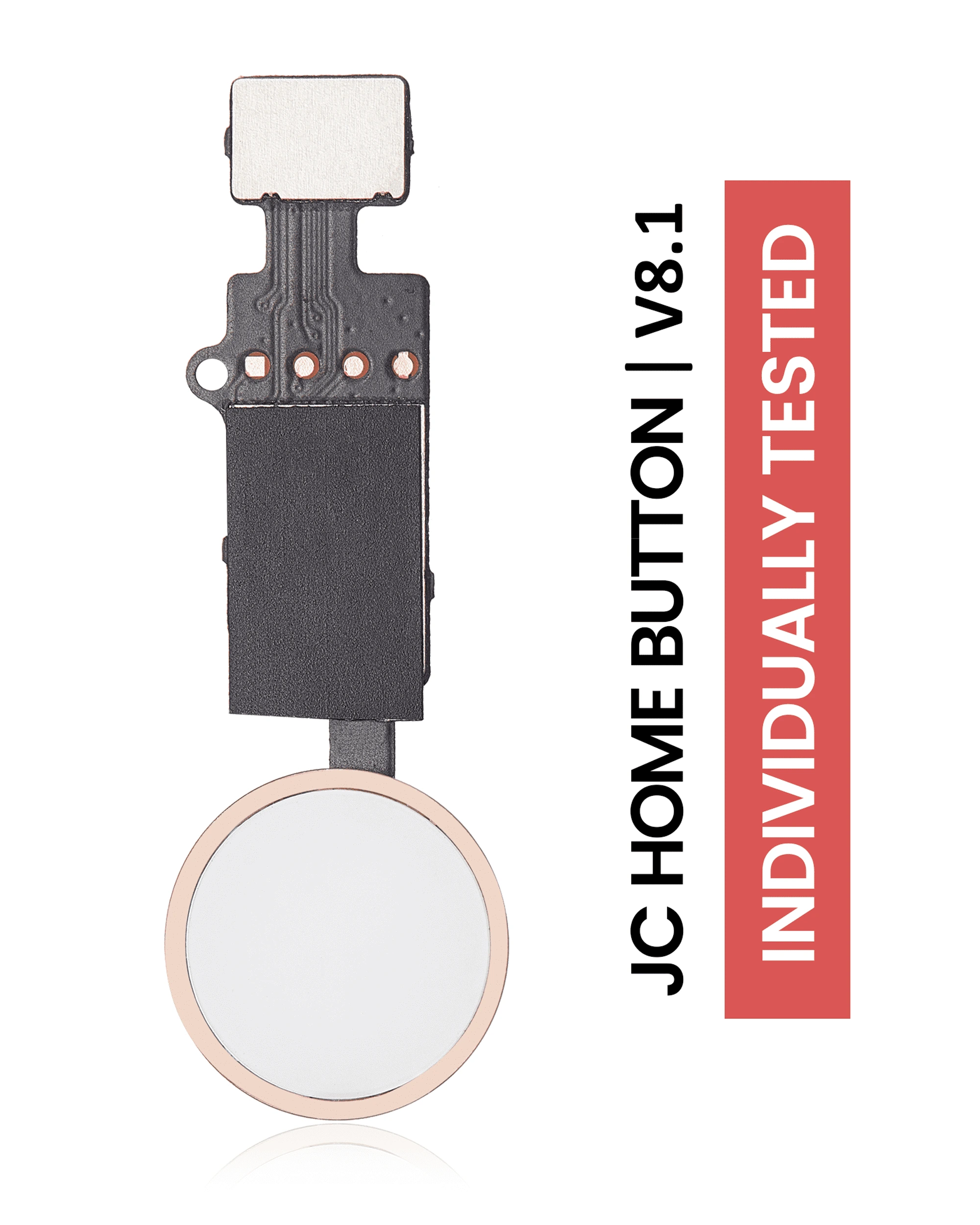 Tasto Home Solution per iPhone 7 / 7 Plus / 8 / 8 Plus / SE (2020) / SE (2022) (Version 8.1 / JCID / Individually Tested per Functionality) (Oro rosa)