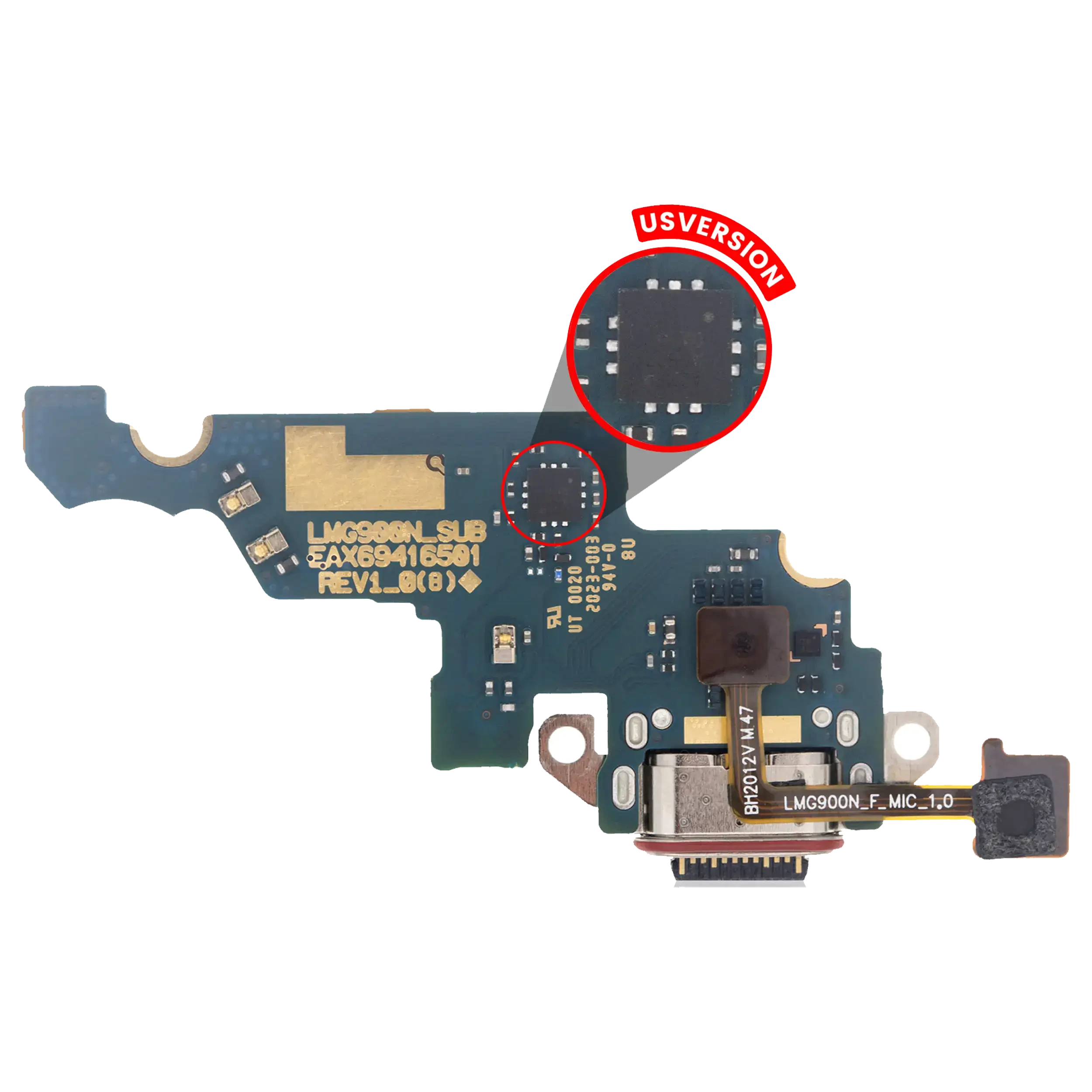 Connettore di ricarica con scheda per LG Velvet (US Version)