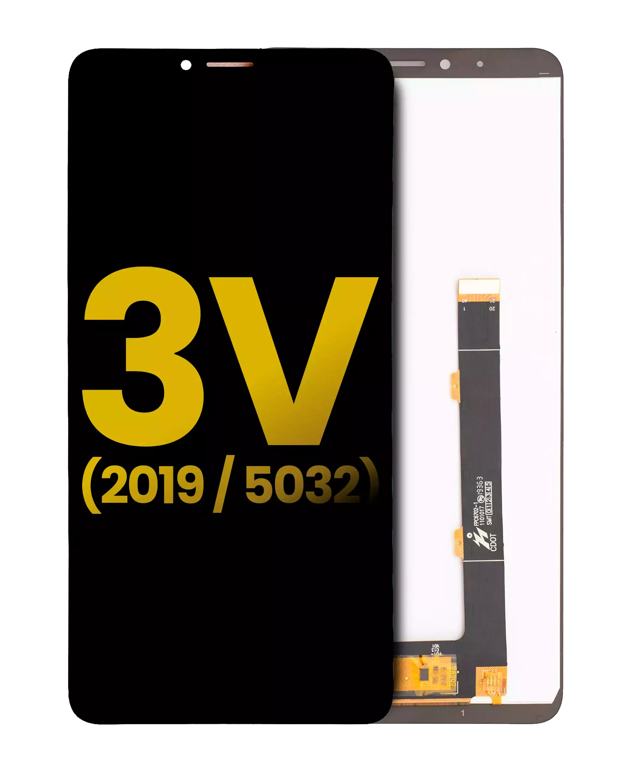 Display LCD completo senza Frame per Alcatel 3V (5032 / 2019) (Refurbished) (Elegant Nero)
