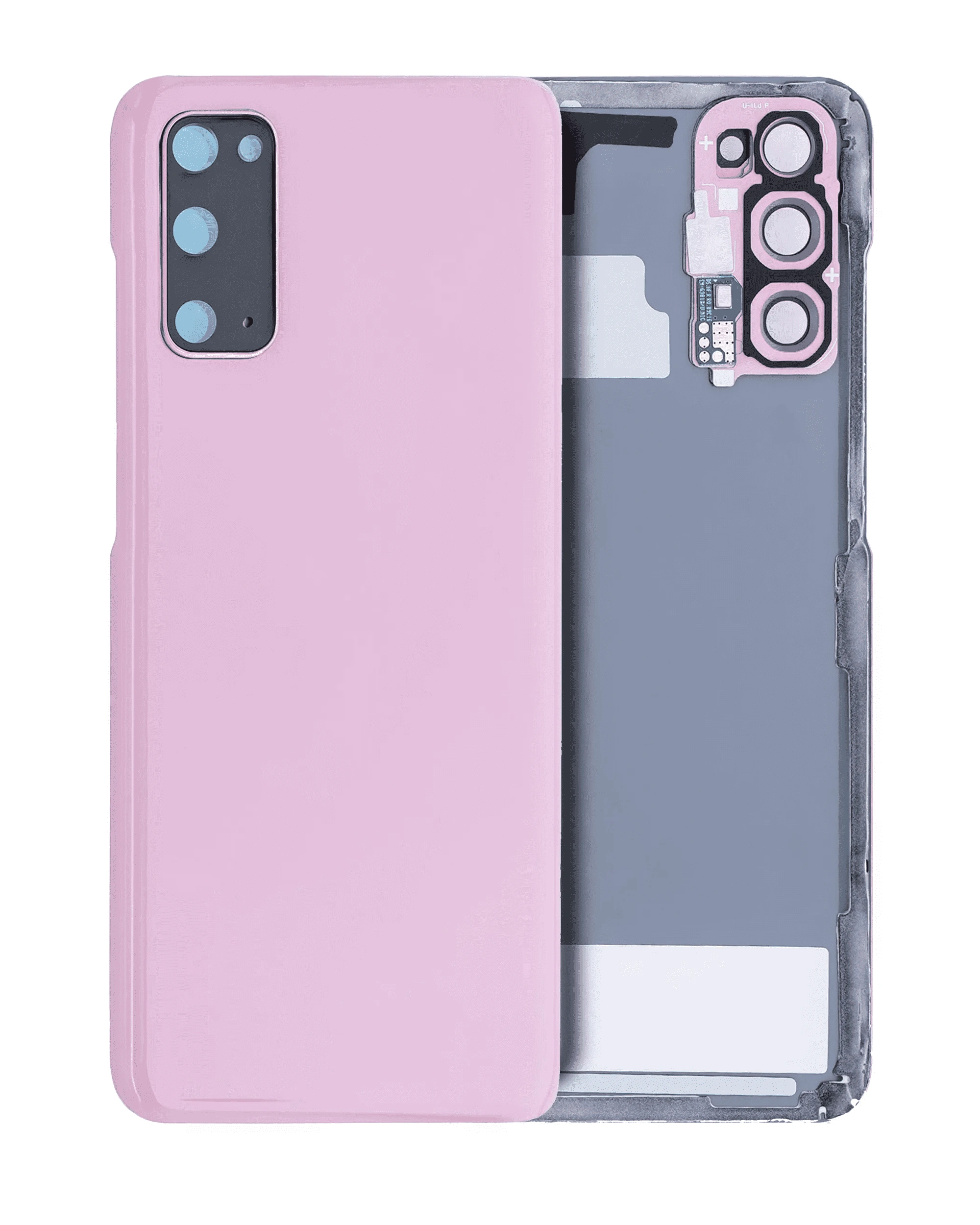 vetro cover posteriore con Vetro fotocamera per Samsung Galaxy S20 5G (No Logo) (Cloud Rosa)