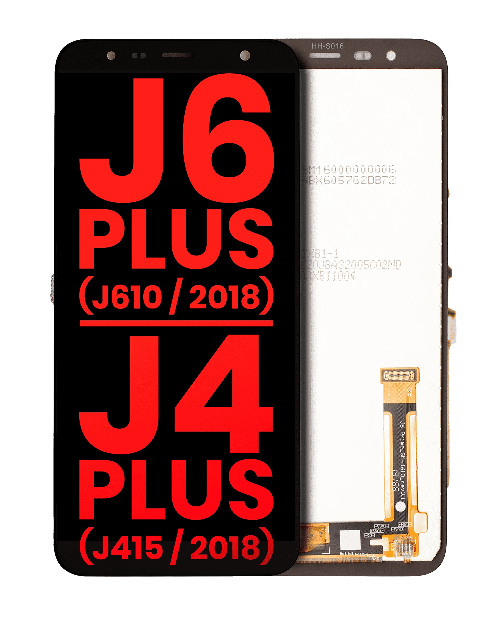 Display LCD completo senza Frame per Samsung Galaxy J6 Plus (J610 / 2018) / J4 Plus (J415 / 2018) (Nero)