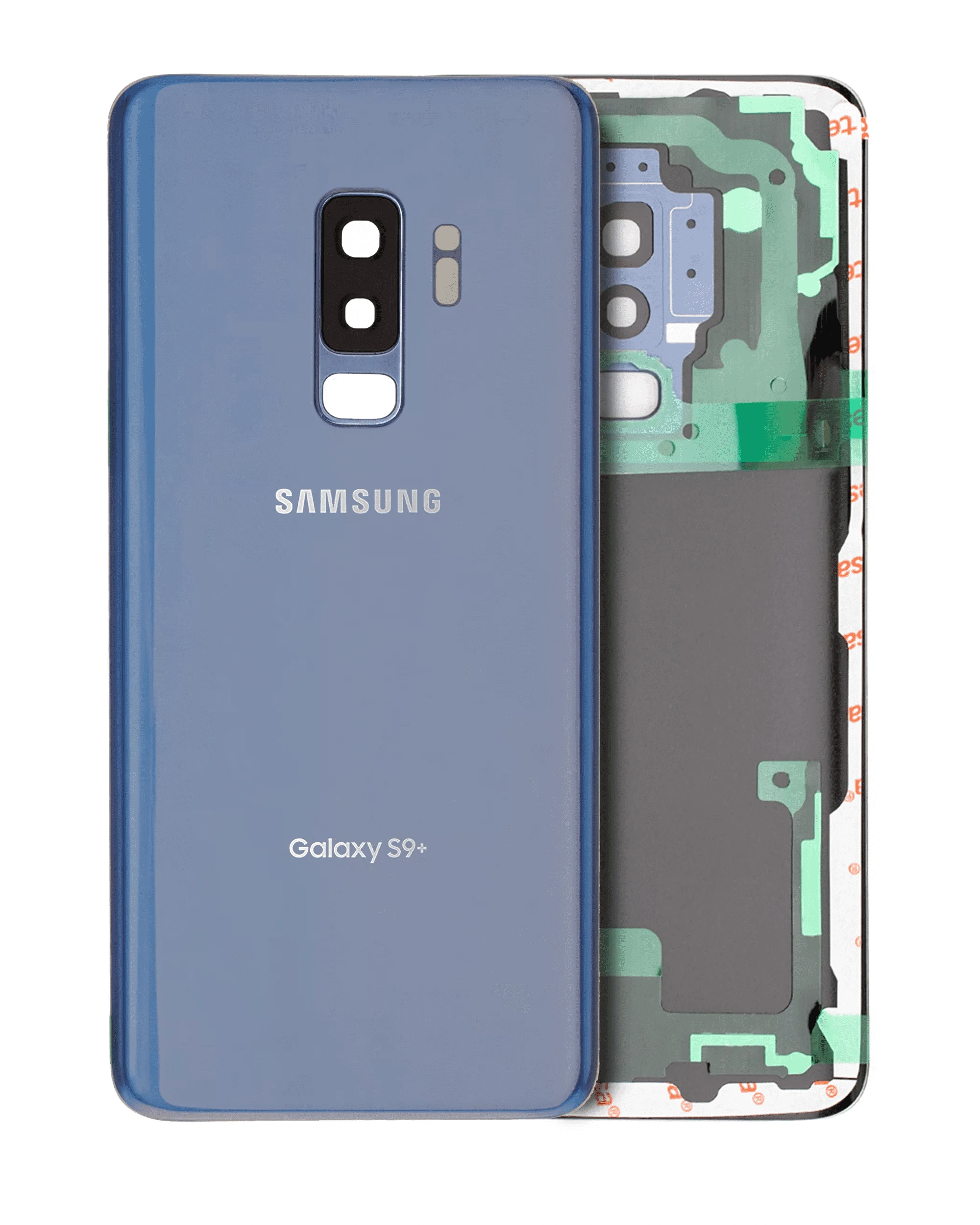 vetro cover posteriore con Vetro fotocamera per Samsung Galaxy S9 Plus (Service Pack) (Coral Blu)