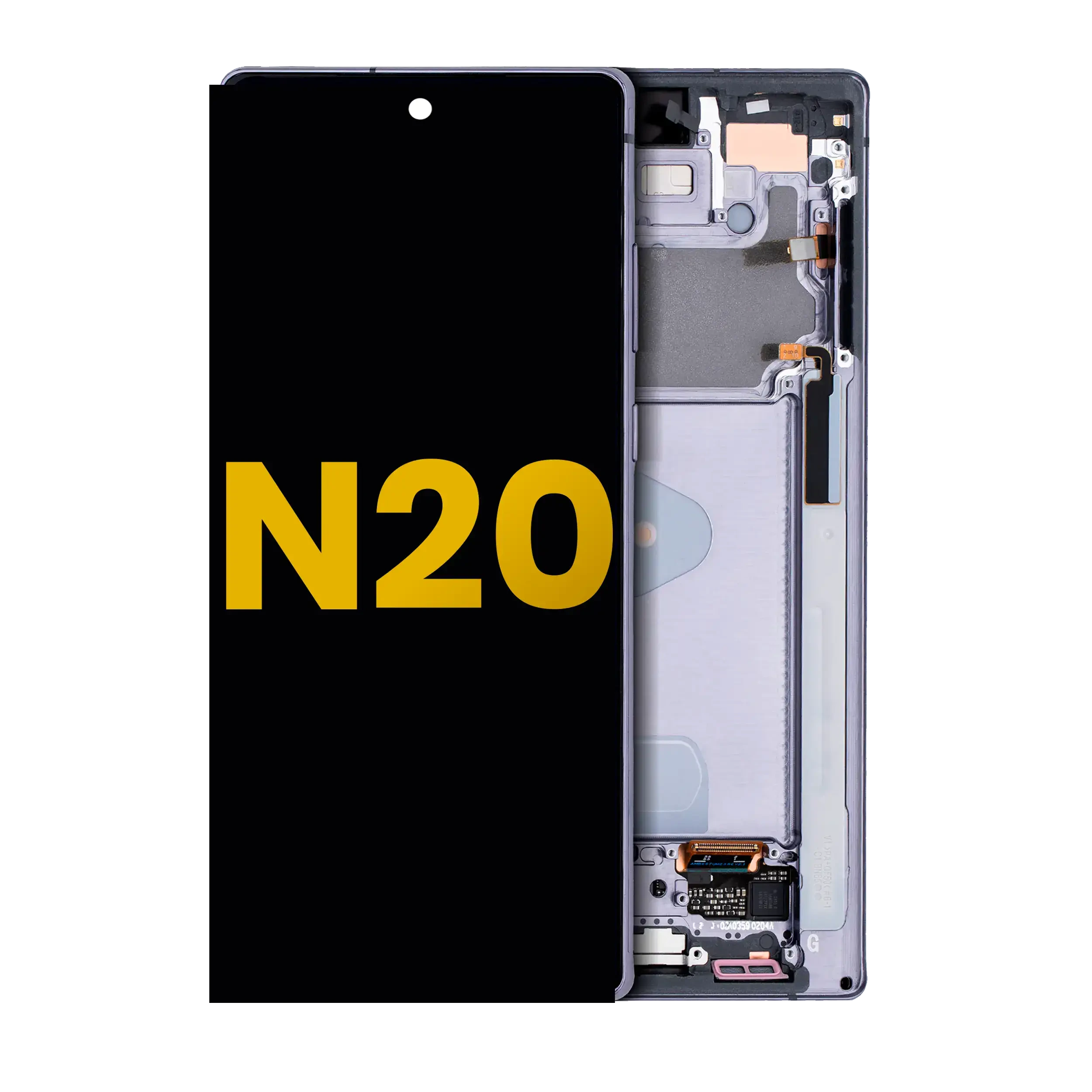 Display OLED completo con Frame per Samsung Galaxy Note 20 5G (Refurbished) (Mystic Grigio)