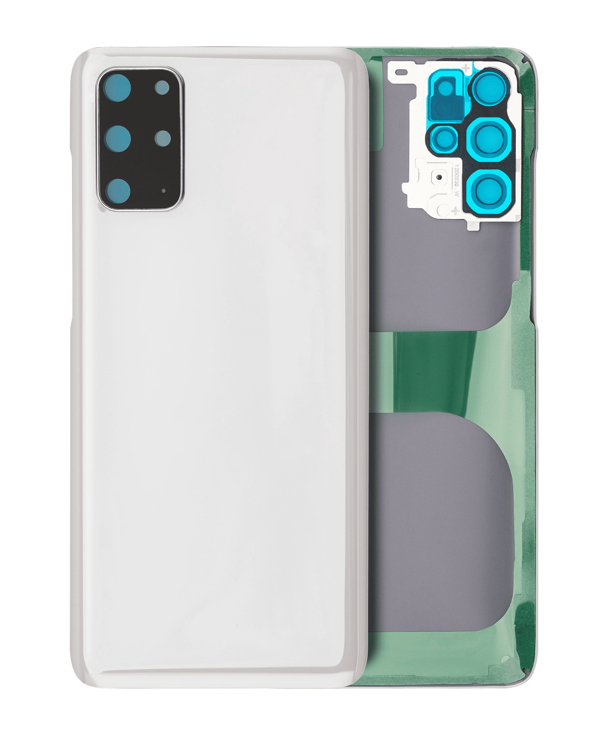 vetro cover posteriore con Vetro fotocamera per Samsung Galaxy S20 Plus 5G (No Logo) (Bianco nuvola)