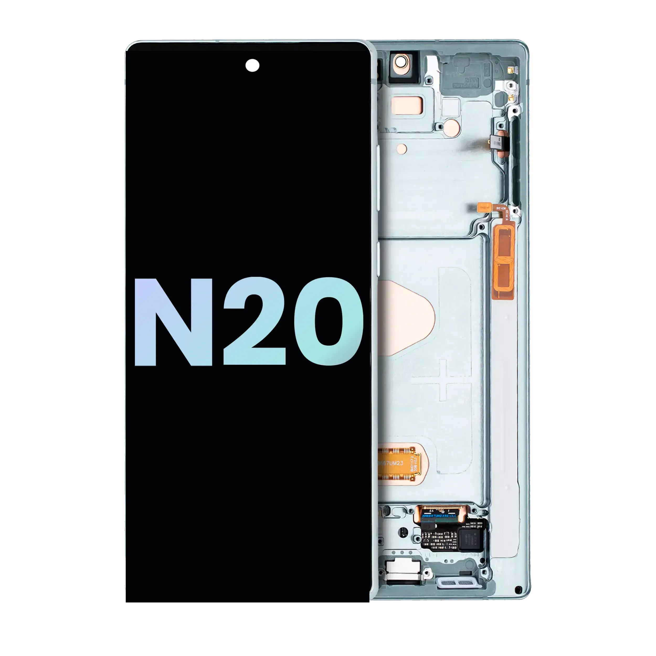 Display OLED completo con Frame per Samsung Galaxy Note 20 5G (Service Pack) (Mystic Verde)