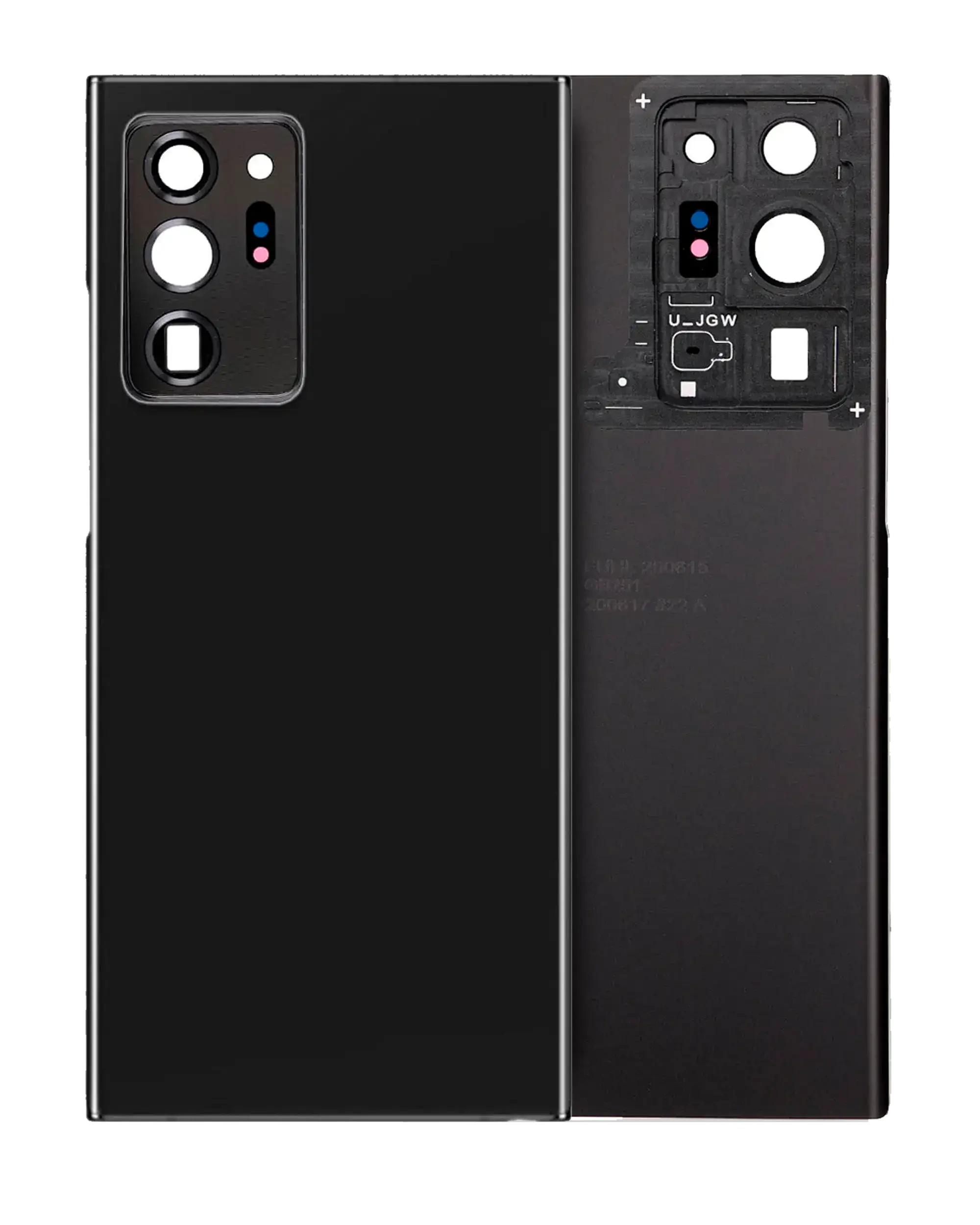 vetro cover posteriore con Vetro fotocamera per Samsung Galaxy Note 20 Ultra (No Logo) (Mystic Nero)