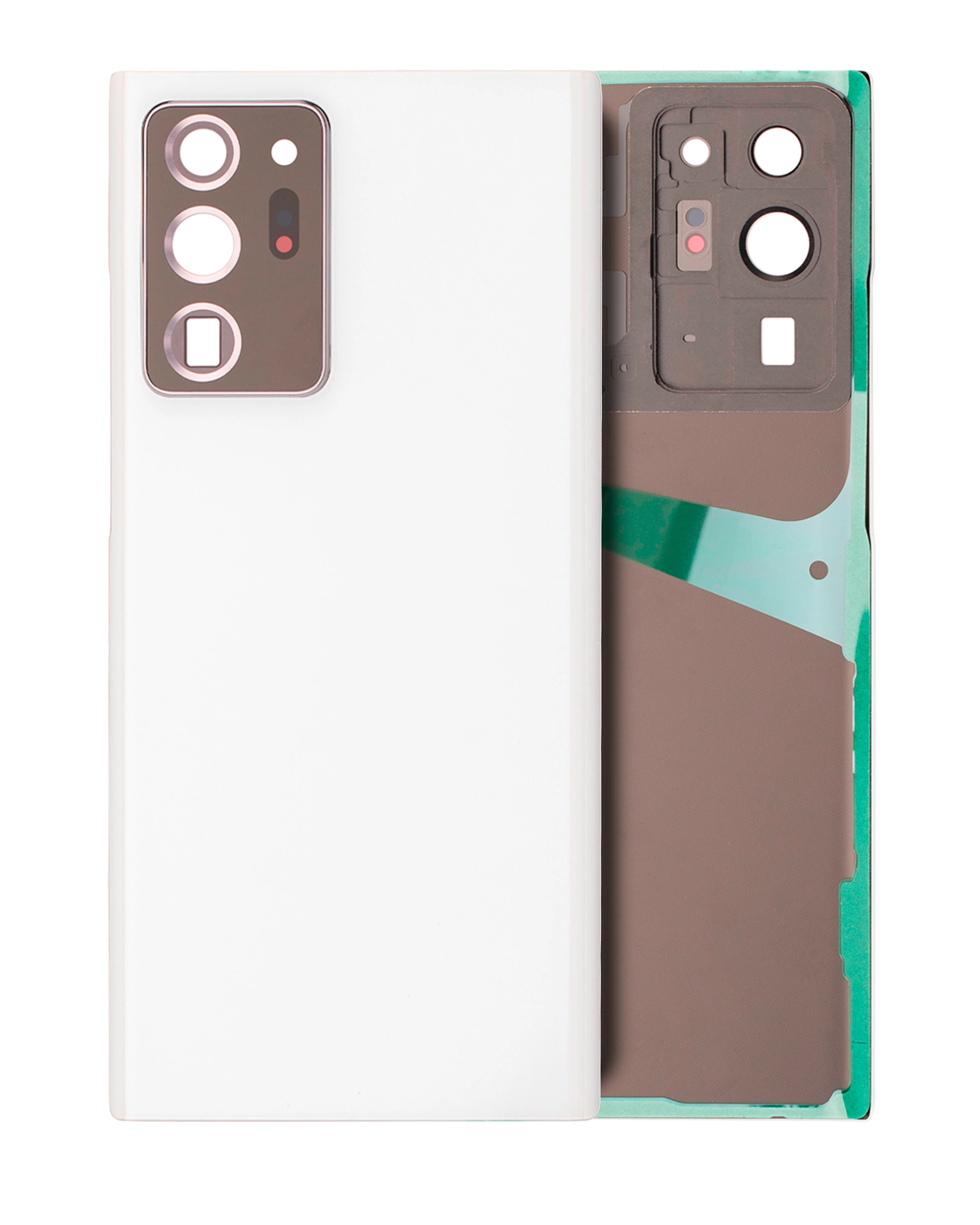 vetro cover posteriore con Vetro fotocamera per Samsung Galaxy Note 20 Ultra (No Logo) (Mystic Bianco)