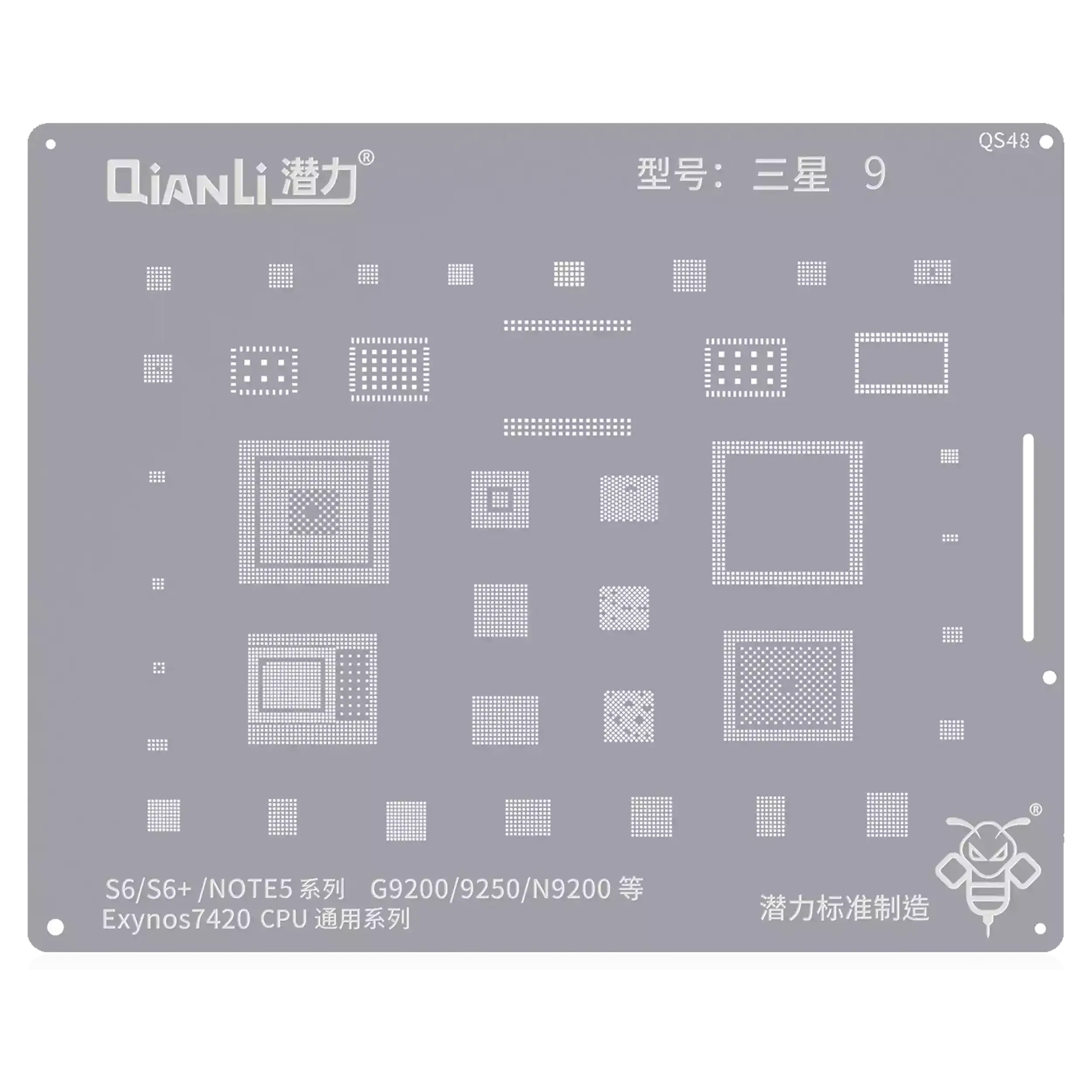 Bumblebee Stencil (QS48) per Samsung S6 / S6 Plus / Note 5 (Exynos7420) CPU Universal Series (Qianli)