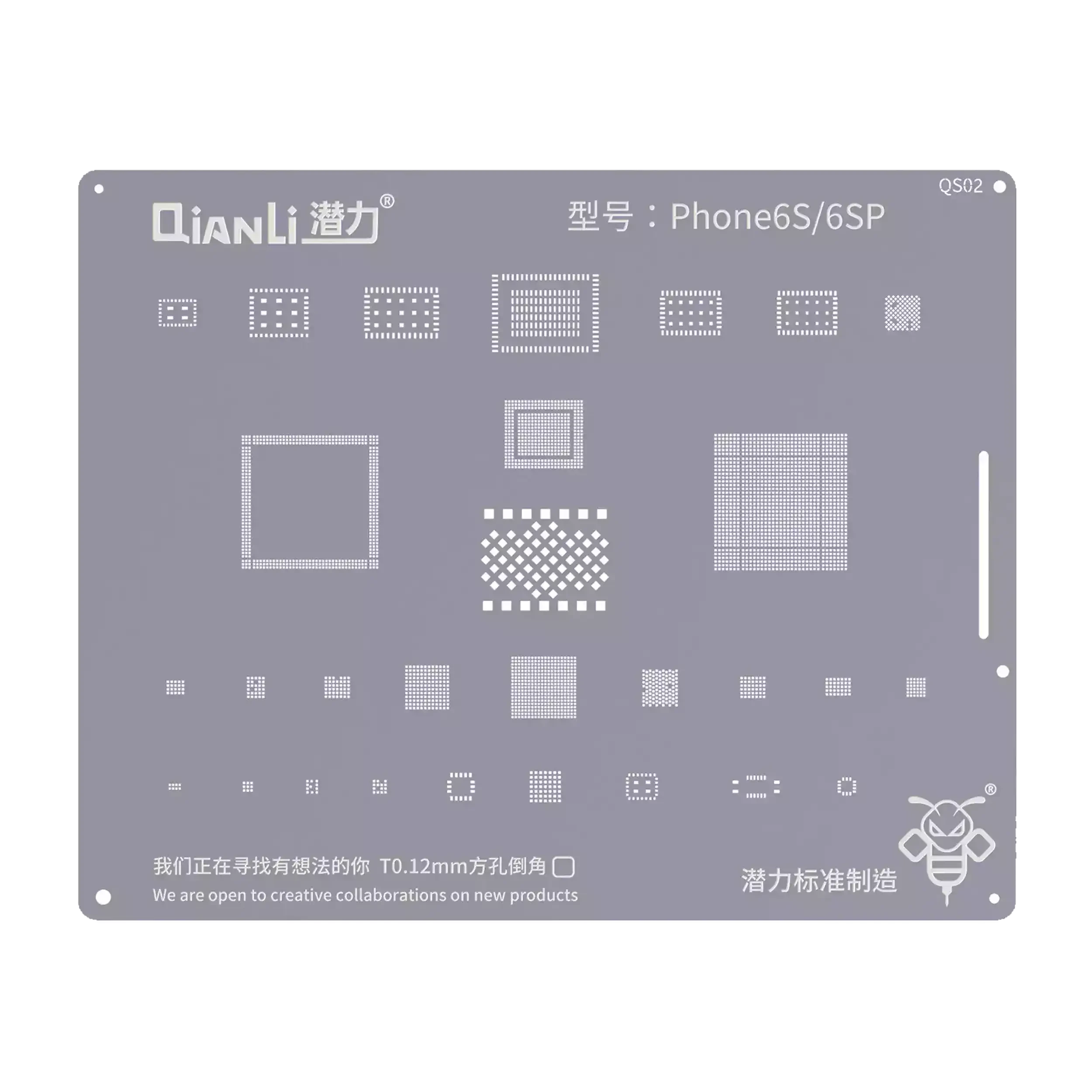 Bumblebee Stencil (QS02) per iPhone 6S / 6S Plus (Qianli)