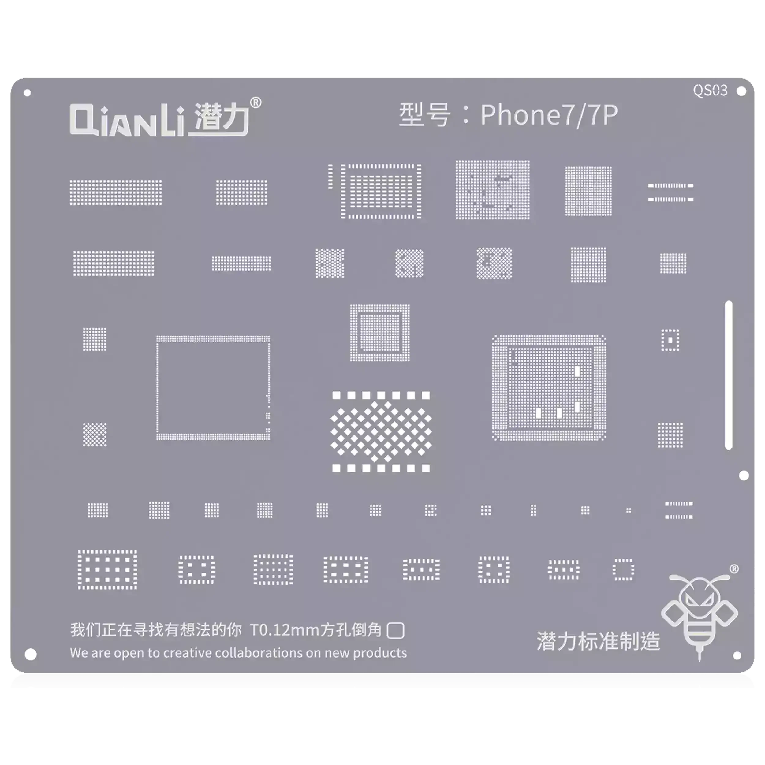 Bumblebee Stencil (QS03) per iPhone 7 / 7 Plus (Qianli)