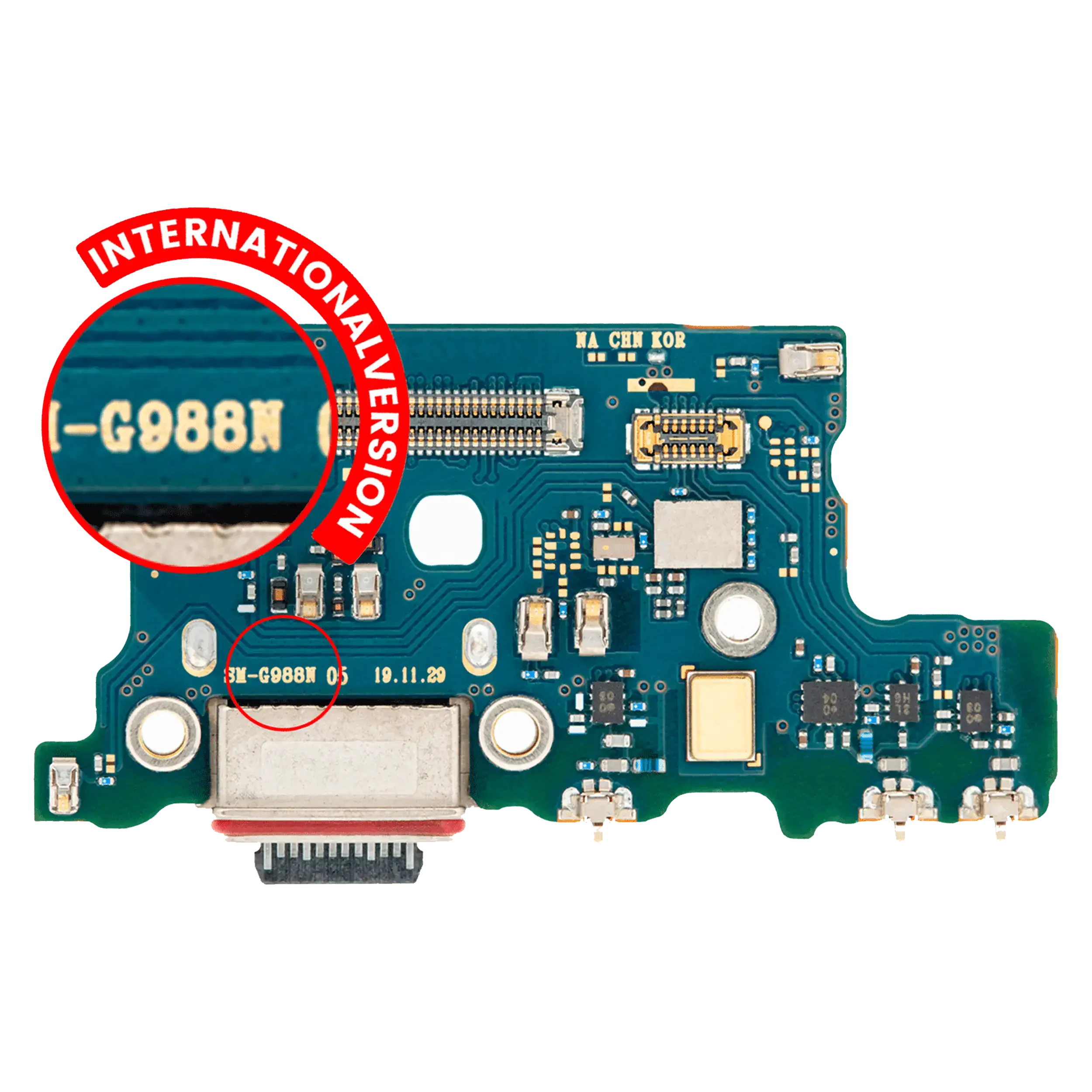 Connettore di ricarica Scheda per Samsung Galaxy S20 Ultra (International Version) (G988B) (Premium)