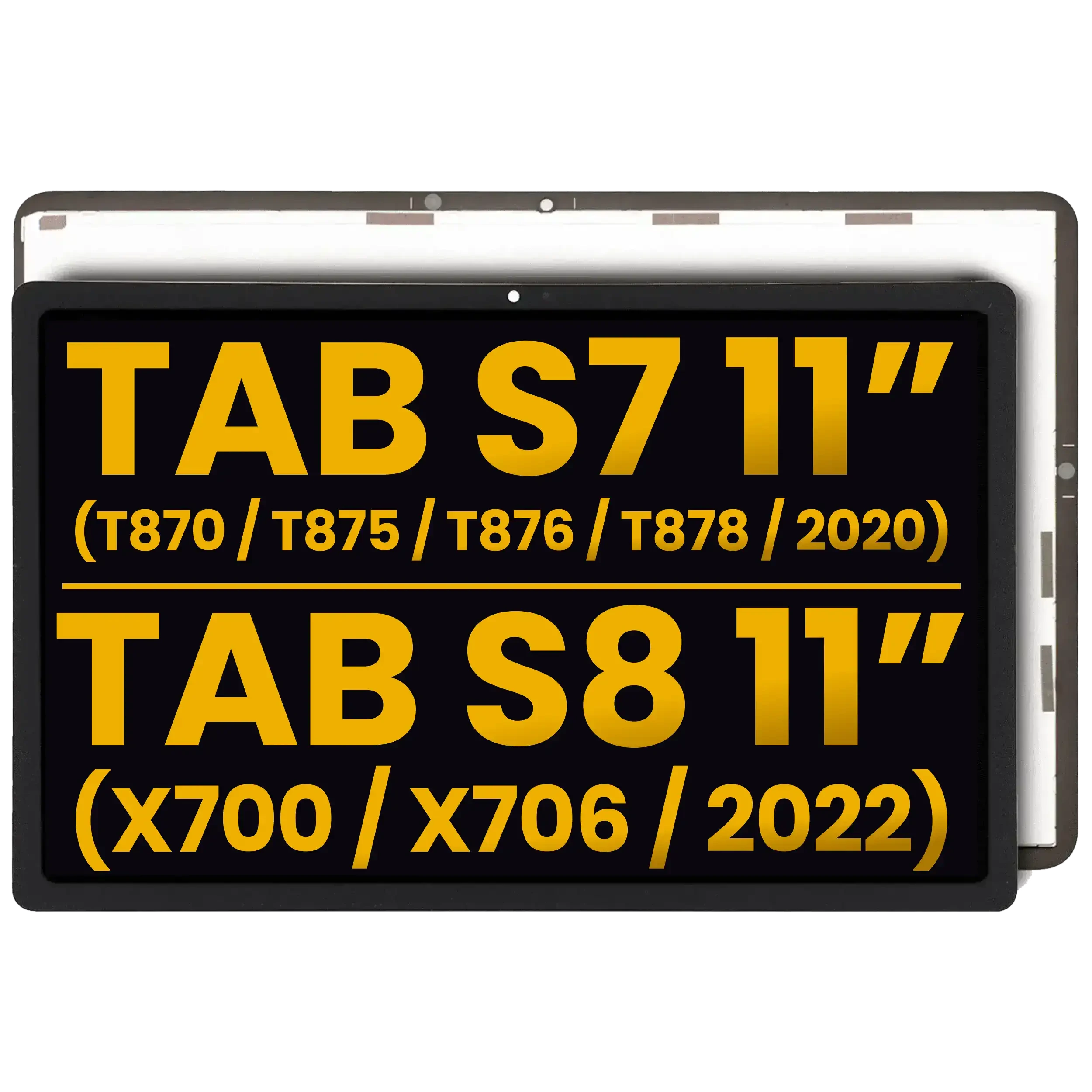 Display LCD completo senza Frame per Samsung Galaxy Tab S7 11" (2020) (T870 / T875 / T876 / T878) / Tab S8 11" (2022) (X700 / X706) (Refurbished) (tutti i colori)