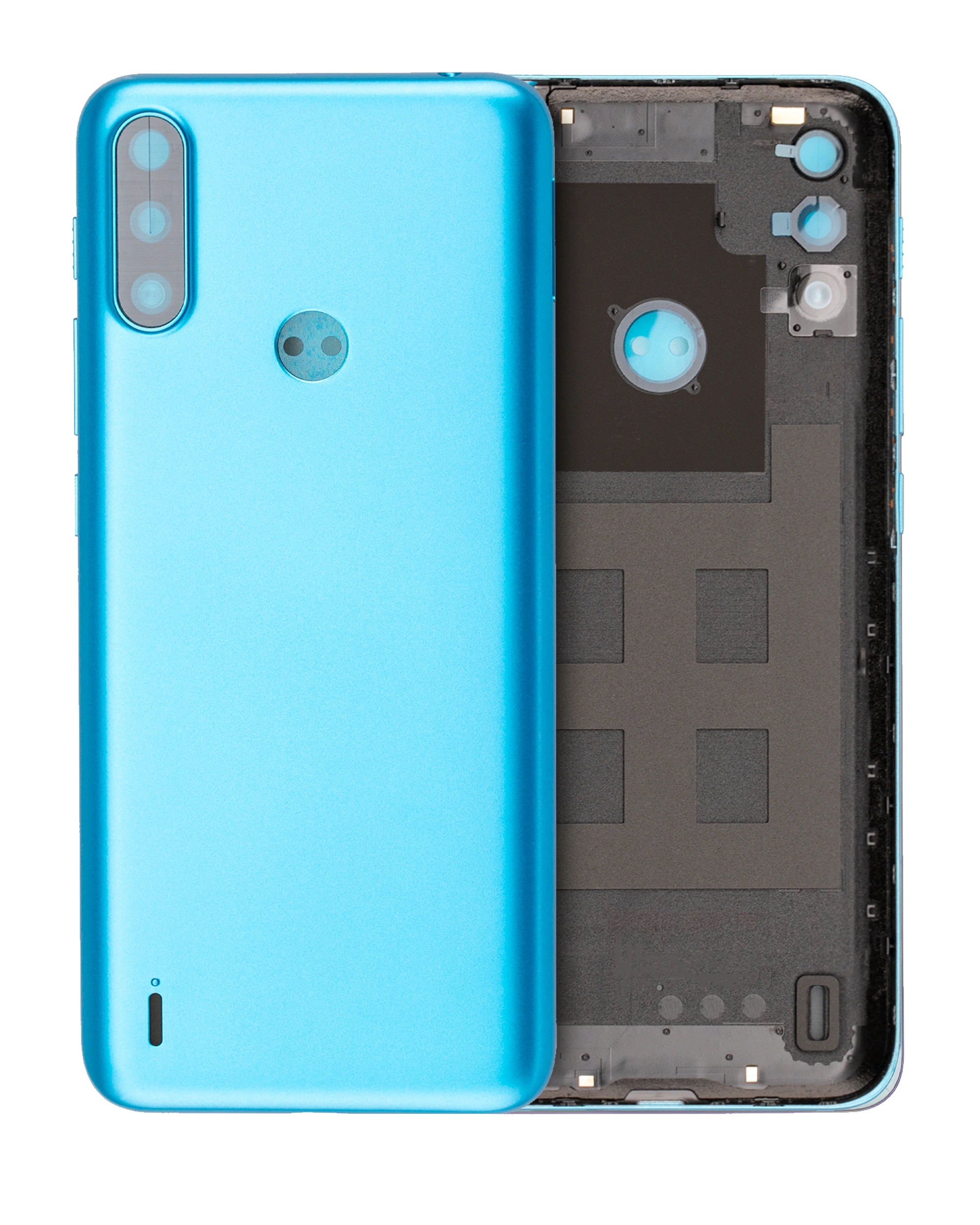 vetro cover posteriore per Motorola Moto E7 Power (XT2097-6 / 2021) (Tahiti Blu)