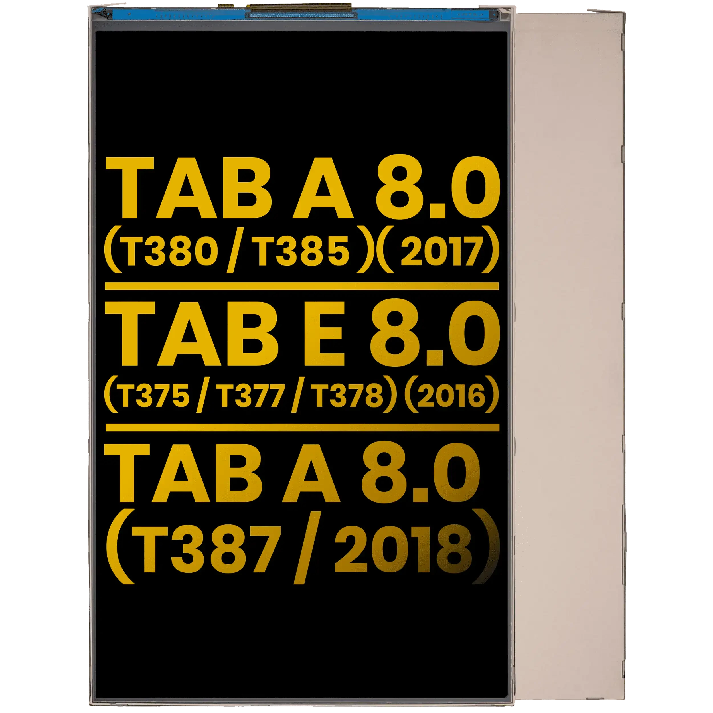 LCD Only per Samsung Galaxy Tab A 8.0" (2017) (T380 / T385) / Tab A 8.0" (2018) (T387) / Tab E 8.0" (2016) (T375 / T377 / T378) (Refurbished)