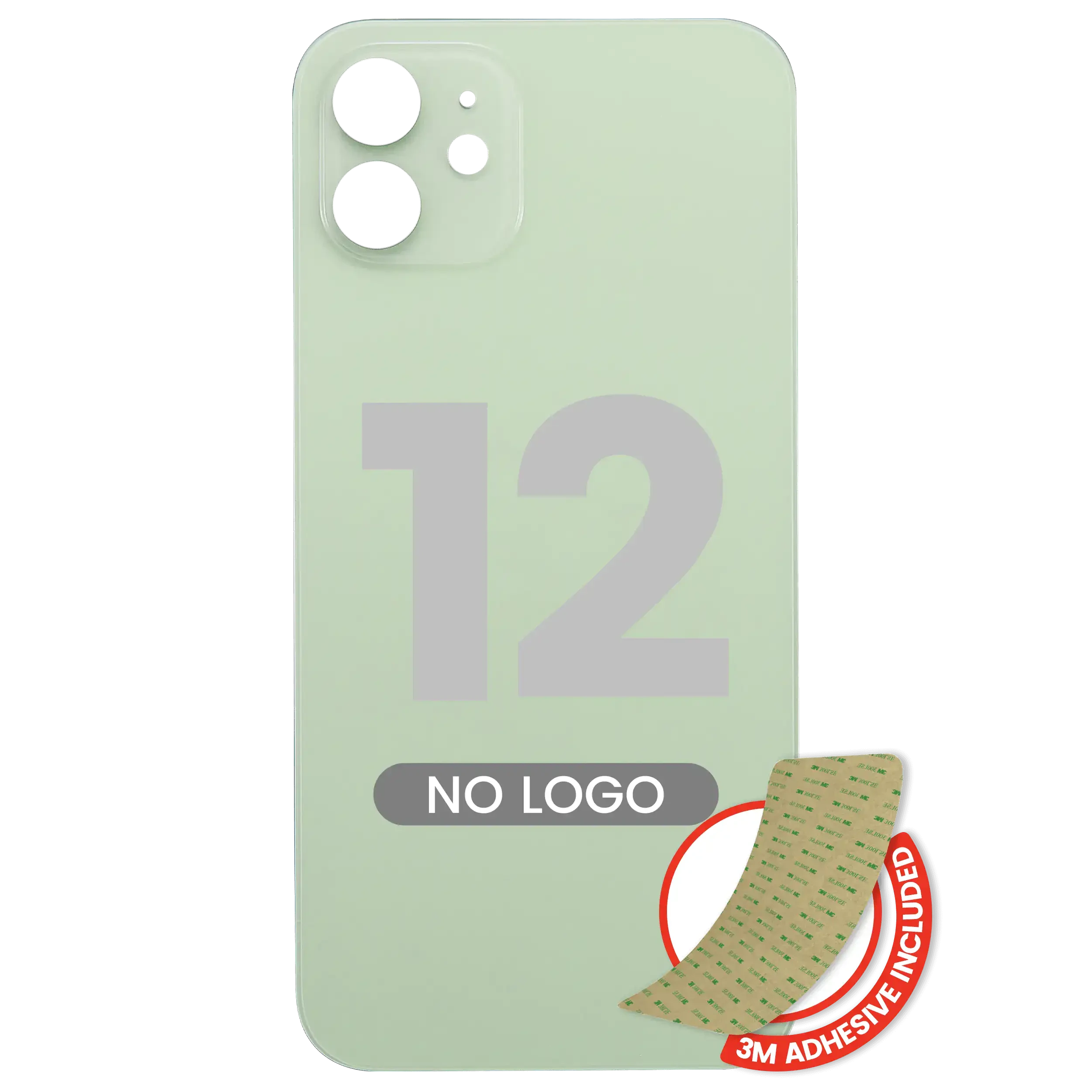 Vetro posteriore con 3M adesivo per iPhone 12 (No Logo / Large Camera Hole) (Verde)