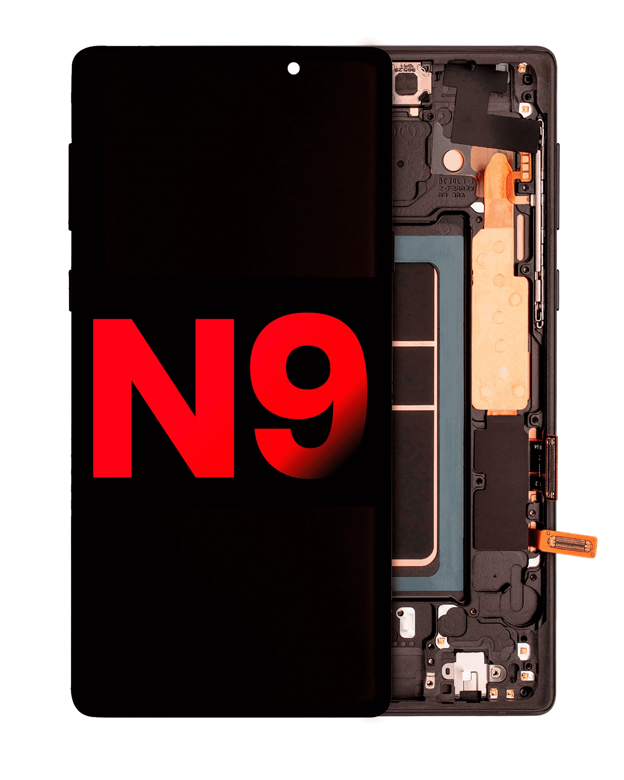 Display OLED completo con Frame per Samsung Galaxy Note 9 (Mezzanotte Nero)