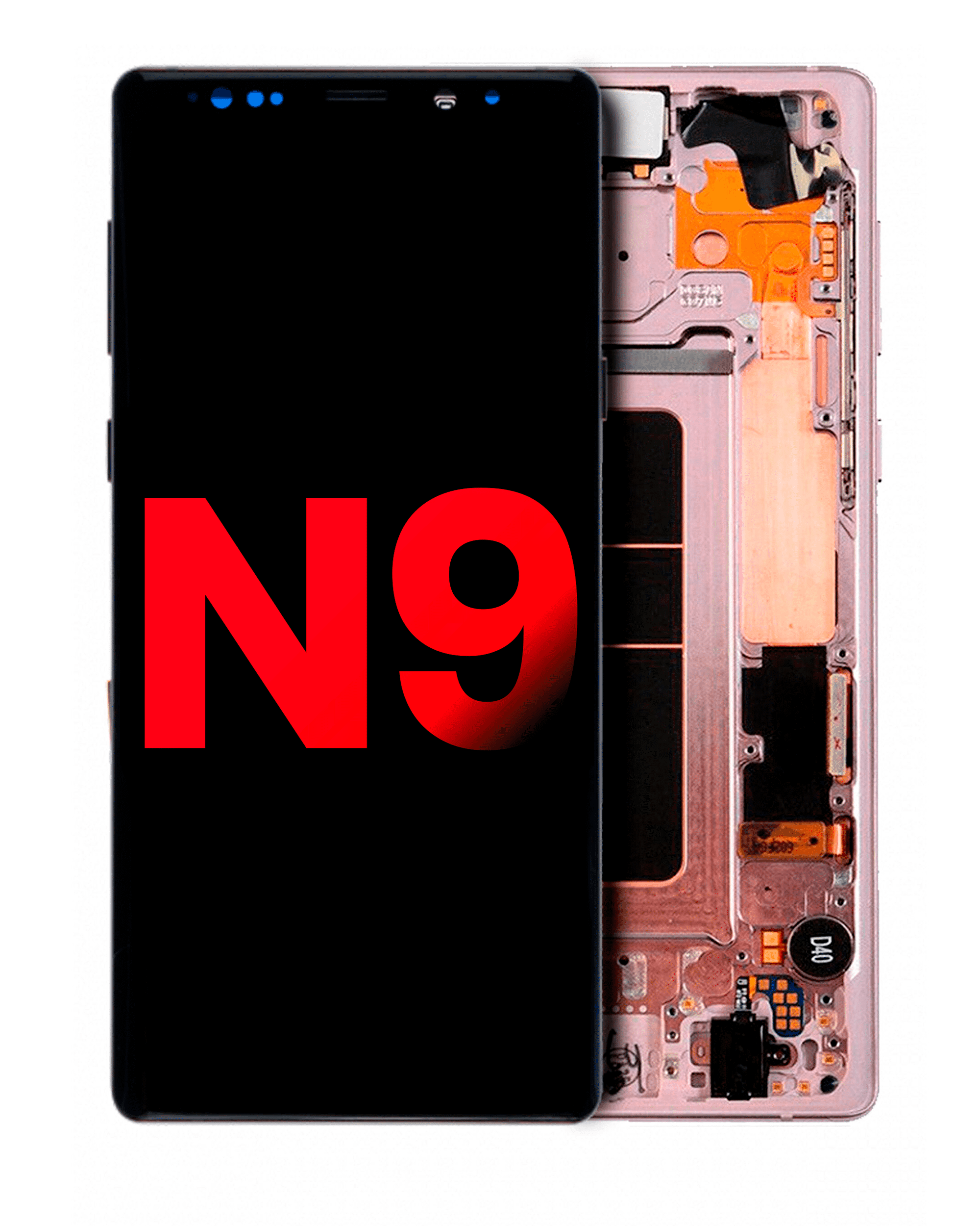 Display OLED completo con Frame per Samsung Galaxy Note 9 (Alpine Bianco)