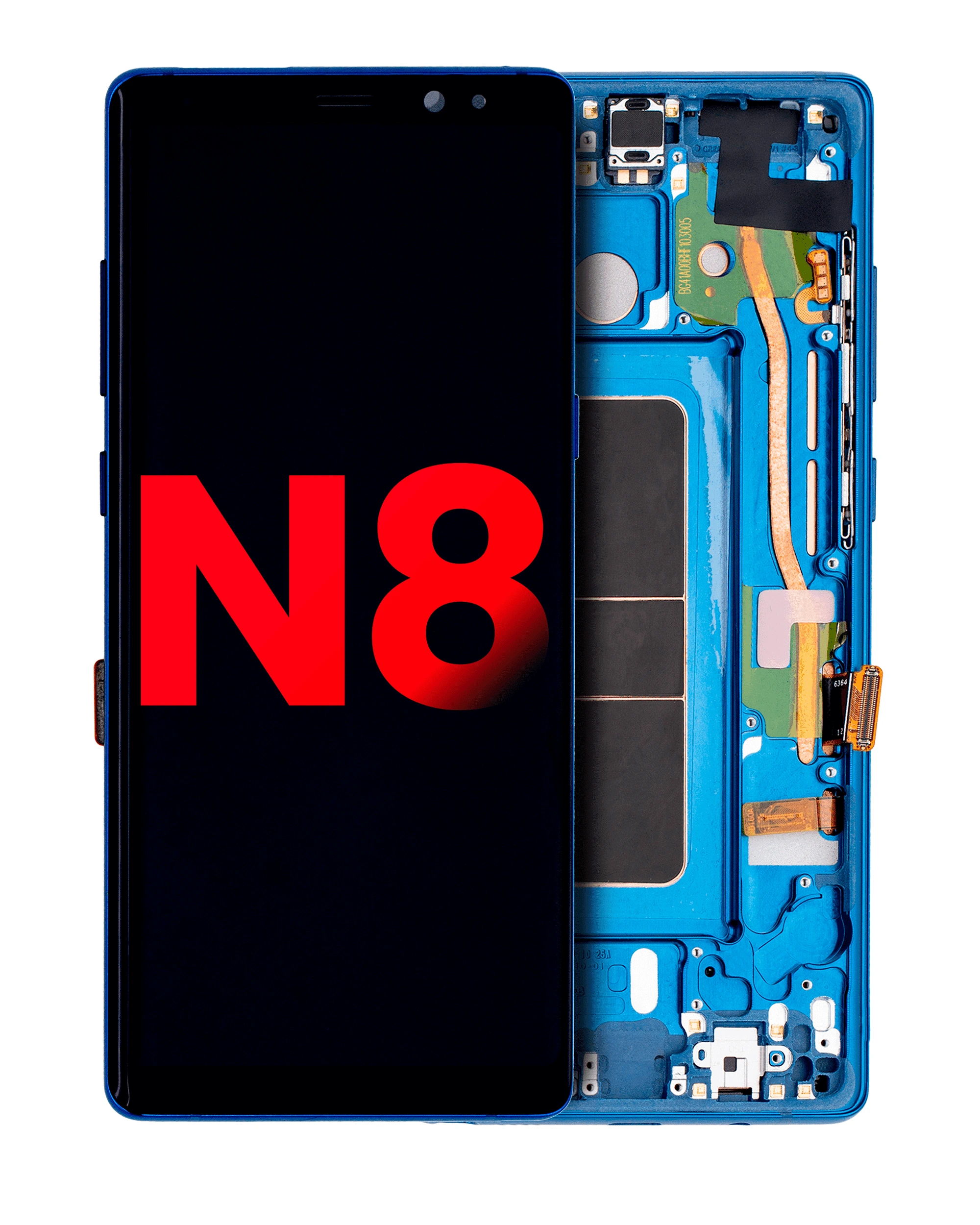 Display OLED completo con Frame per Samsung Galaxy Note 8 (Deep sea Blu)