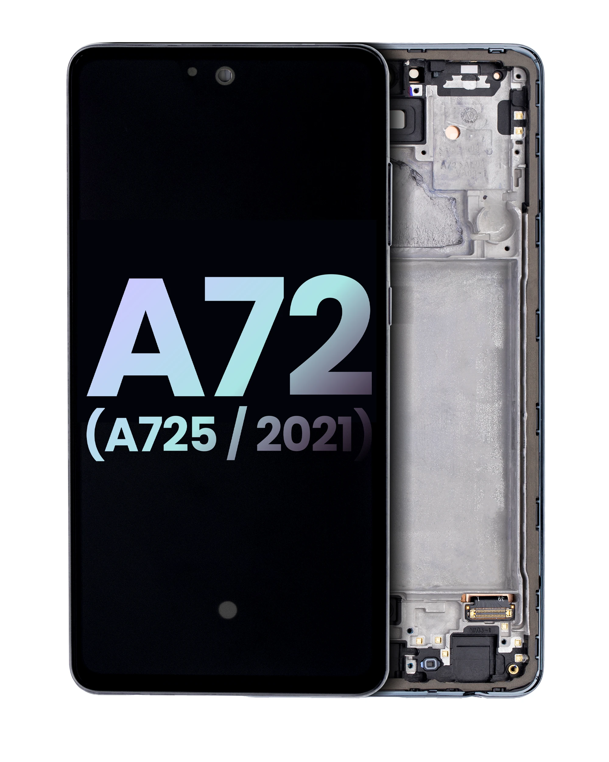 Display OLED completo con Frame per Samsung A72 (A725 / 2021) (Service Pack) (Awesome Nero)