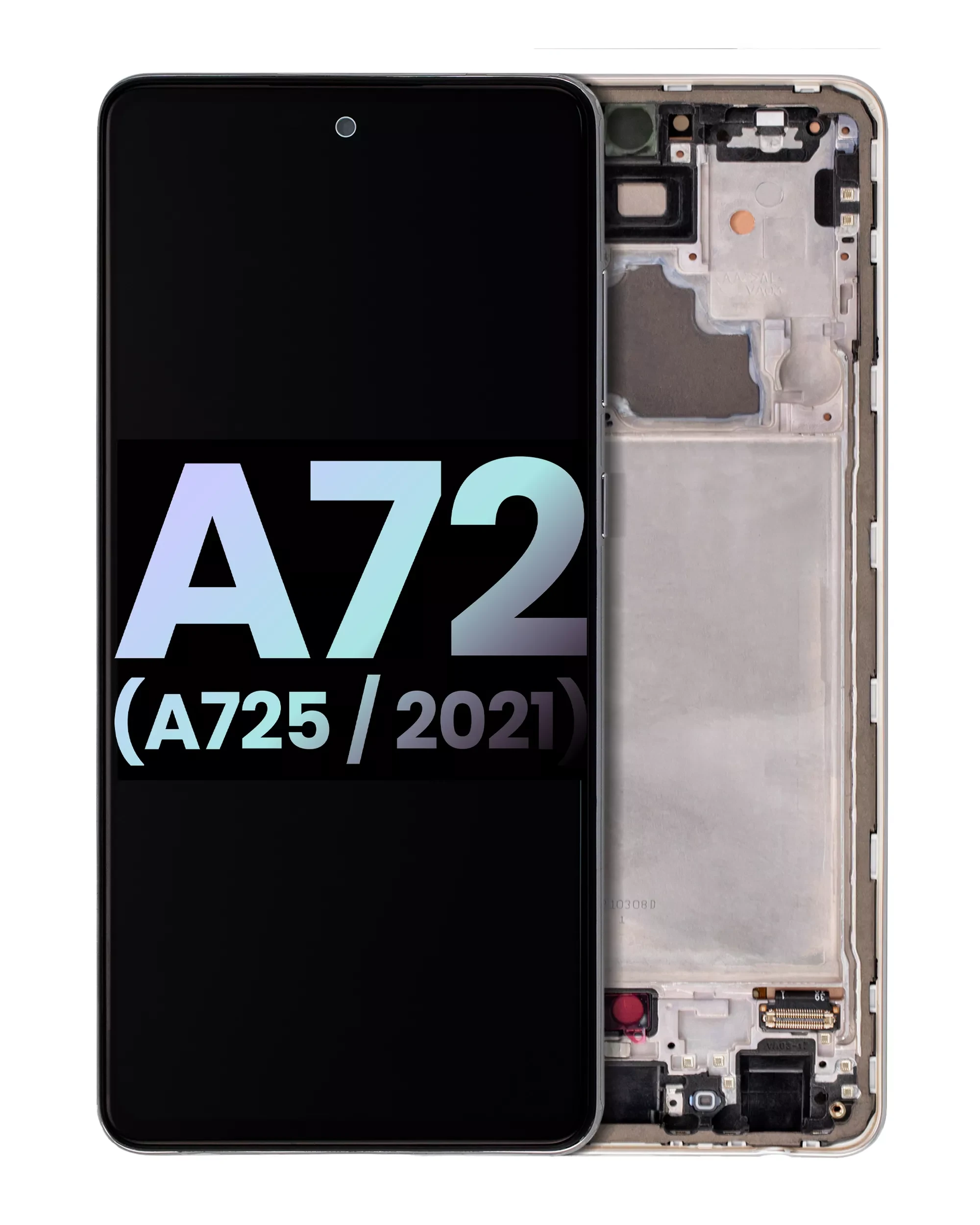 Display OLED completo con Frame per Samsung Galaxy A72 (A725 / 2021) (Service Pack) (Awesome Bianco)
