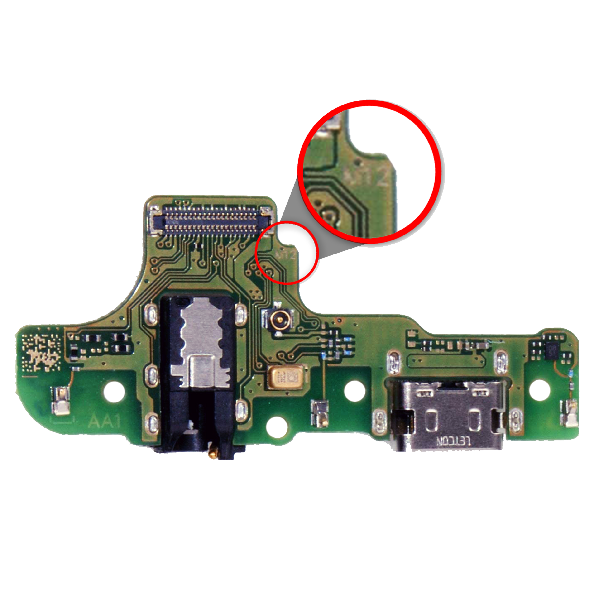 Connettore di ricarica con scheda per Samsung Galaxy A20s (A207F / 2019) (M12) (International Version)