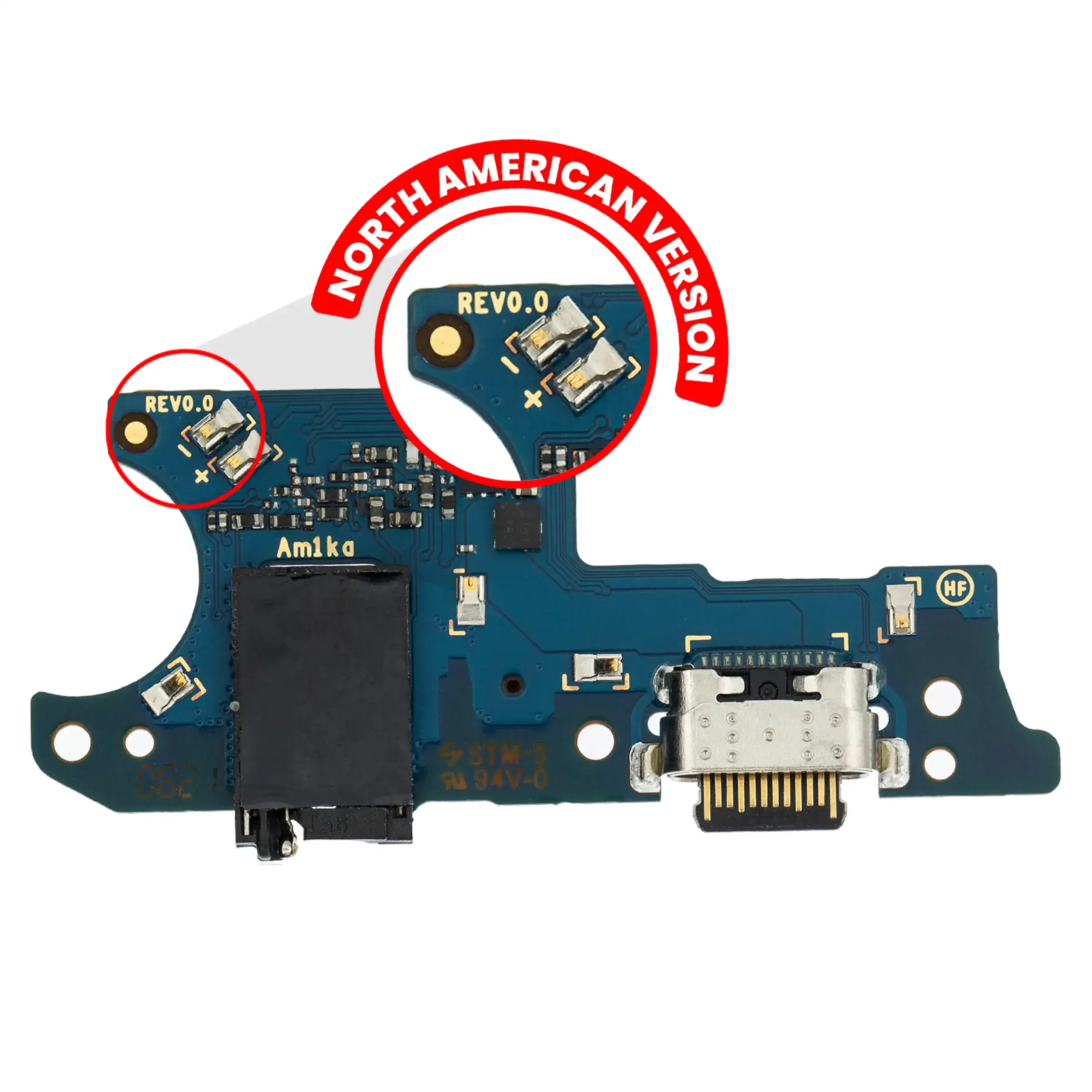 Connettore di ricarica Scheda con jack cuffie per Samsung Galaxy A02S (A025U / 2020) (US Version) (Premium)