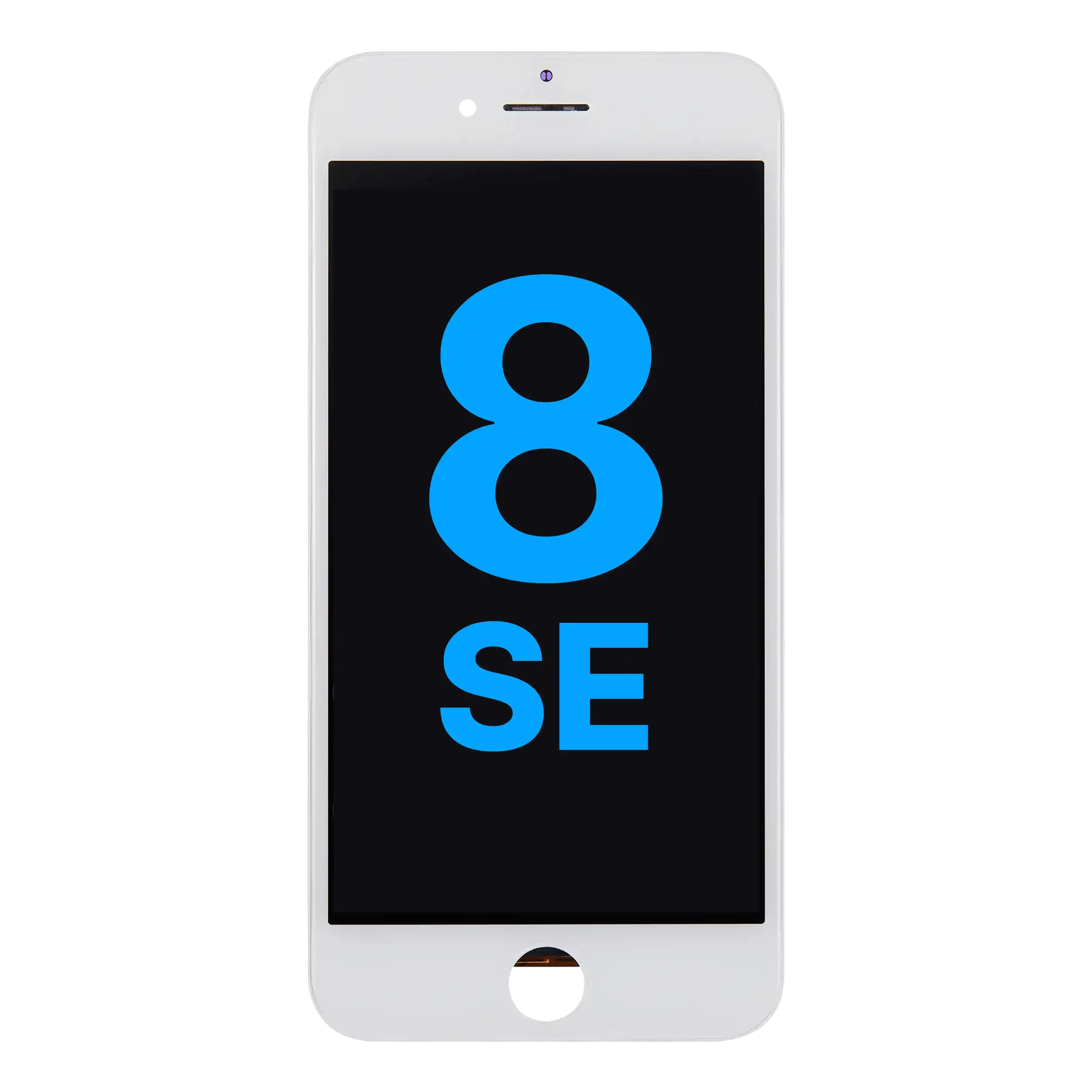 Display LCD completo con Steel Plate per iPhone 8 / SE (2020 / 2022) (Bianco)