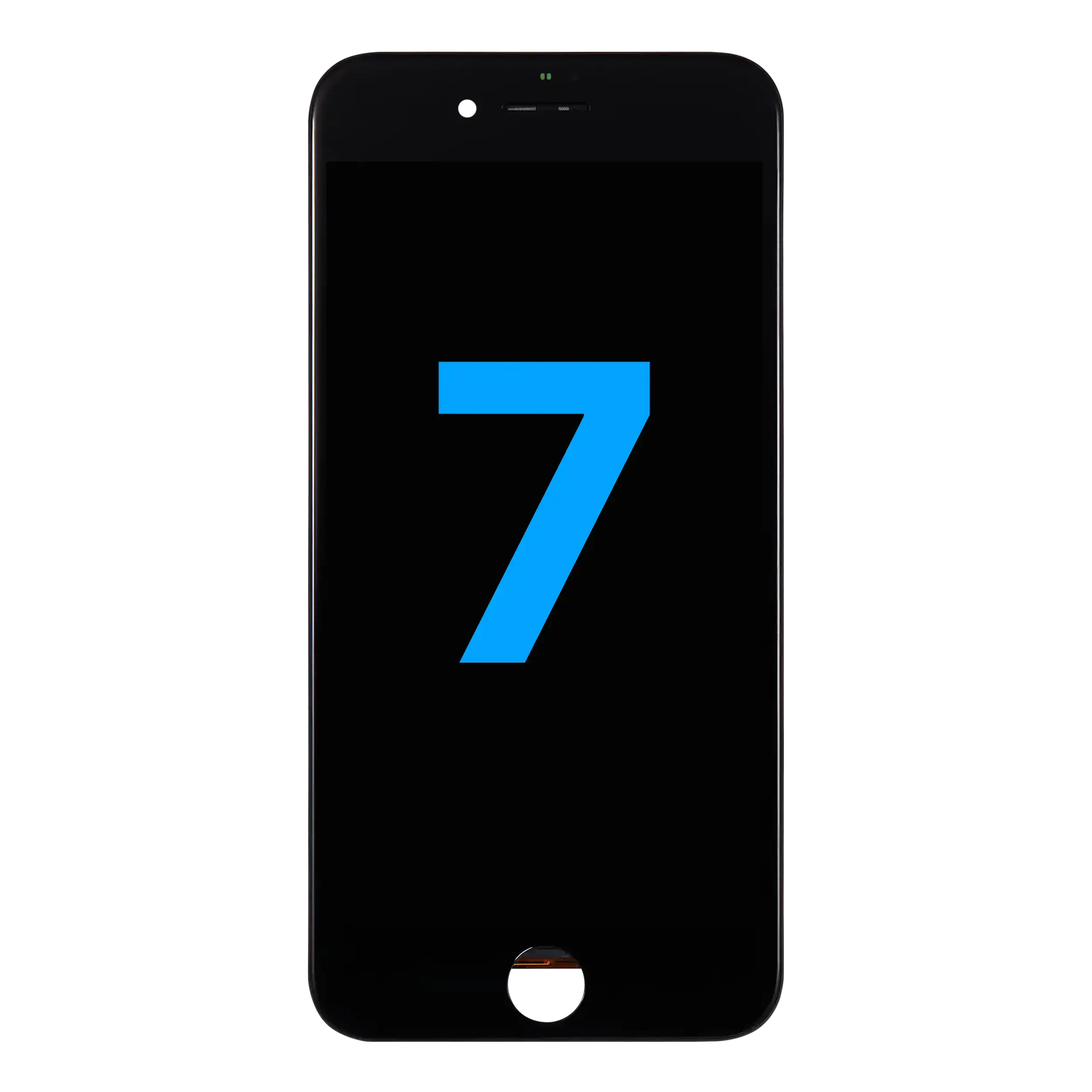 Display LCD completo con Steel Plate per iPhone 7 (Nero)