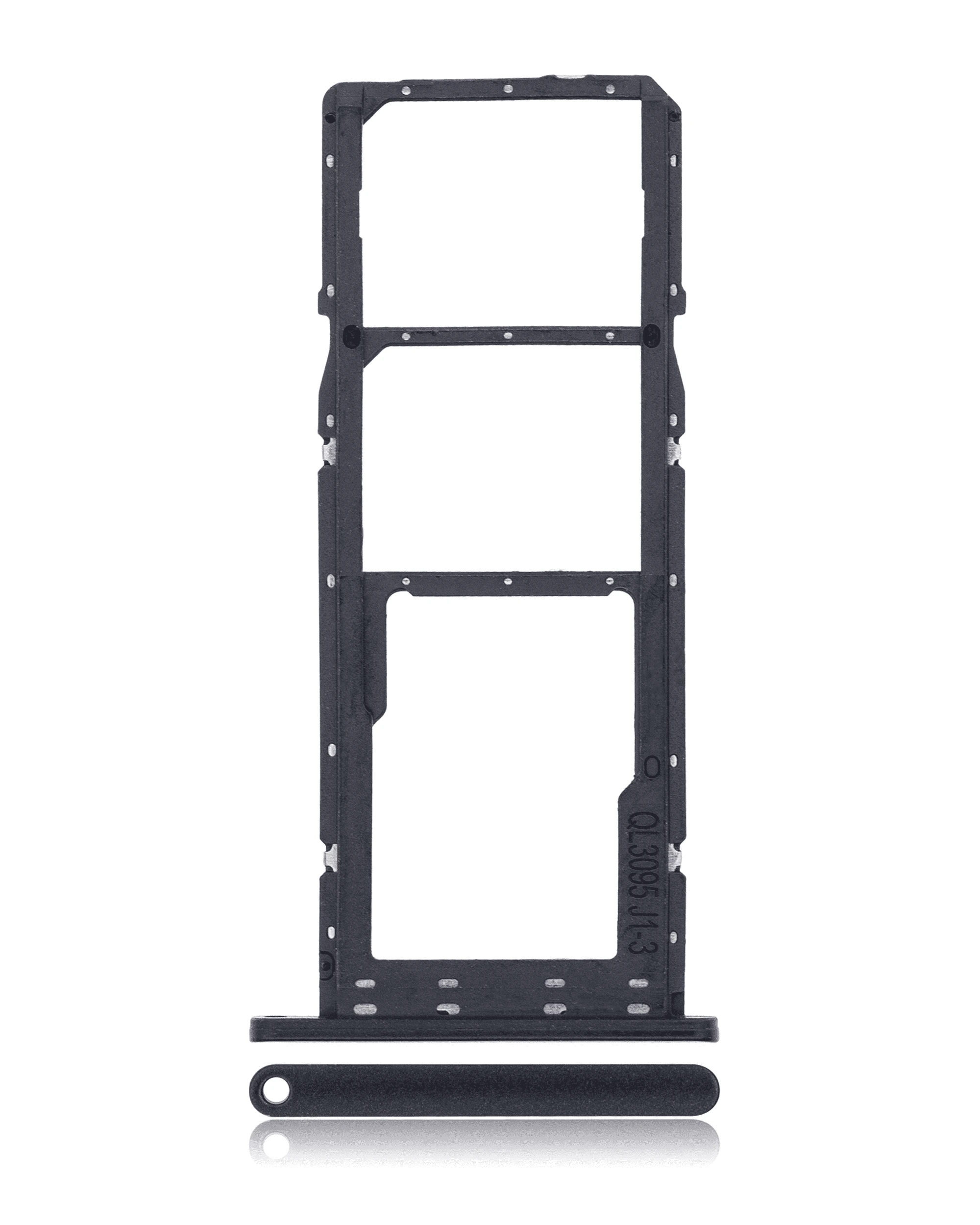 Carrellino doppia SIM per Samsung Galaxy A02S (A025 / 2020) / A03 (A035 / 2021) (Nero)