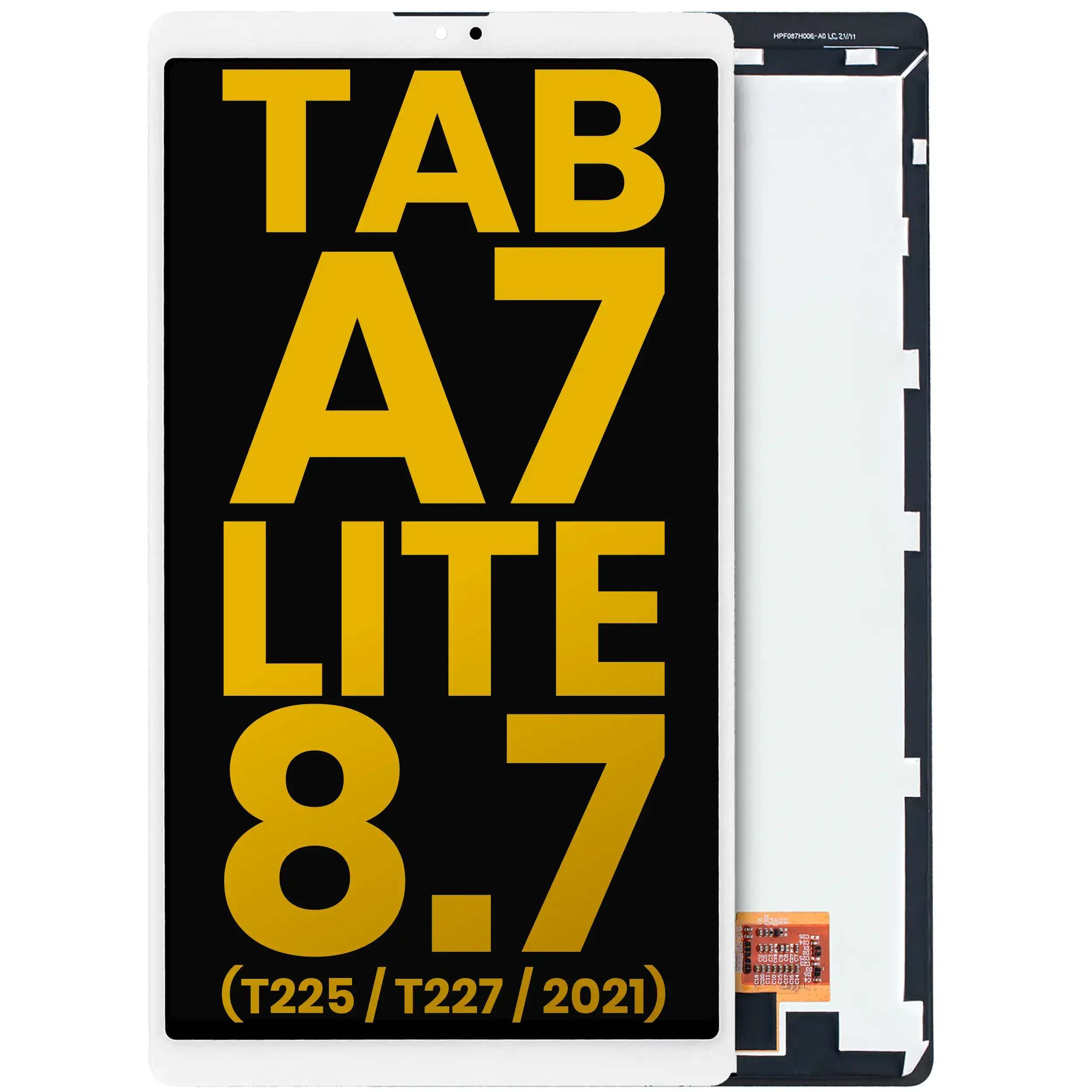 Display LCD completo senza Frame per Samsung Galaxy Tab A7 Lite 8.7" (2021) (T225 / T227) (Cellular Version) (Refurbished) (Bianco)