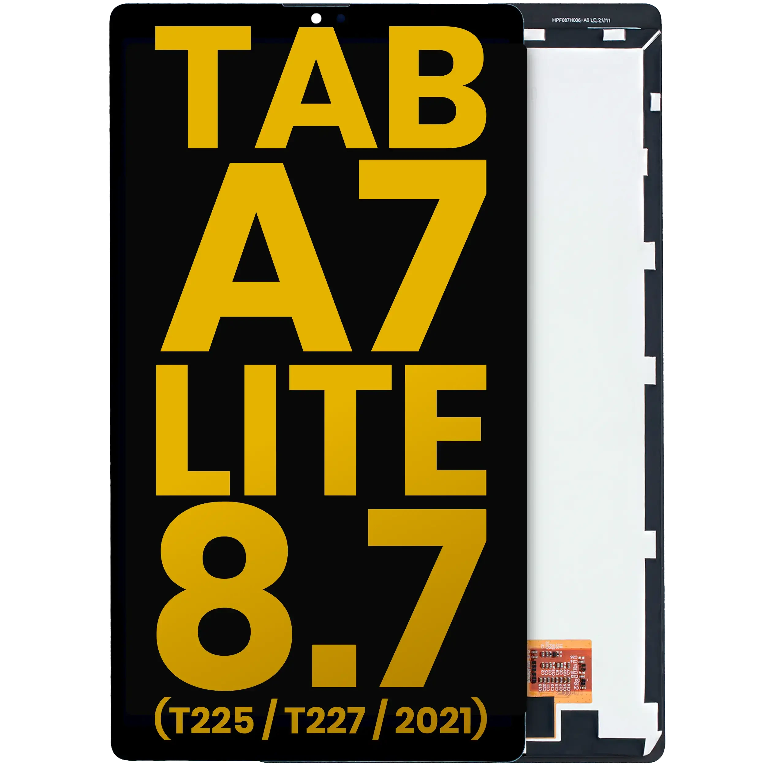 Display LCD completo senza Frame per Samsung Galaxy Tab A7 Lite 8.7" (2021) (T225 / T227) (Cellular Version) (Refurbished) (Nero)