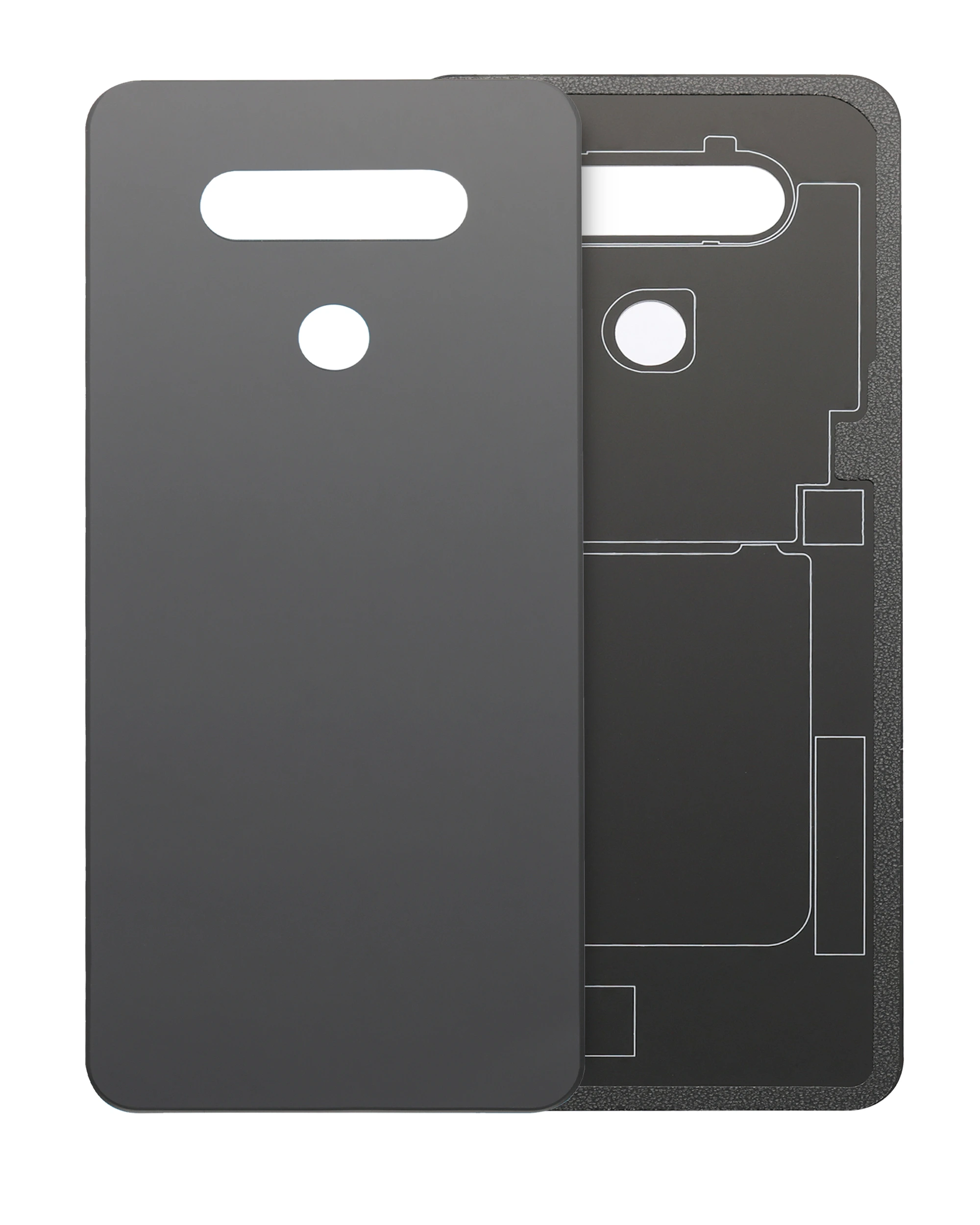 vetro cover posteriore per LG K51 (Nero)