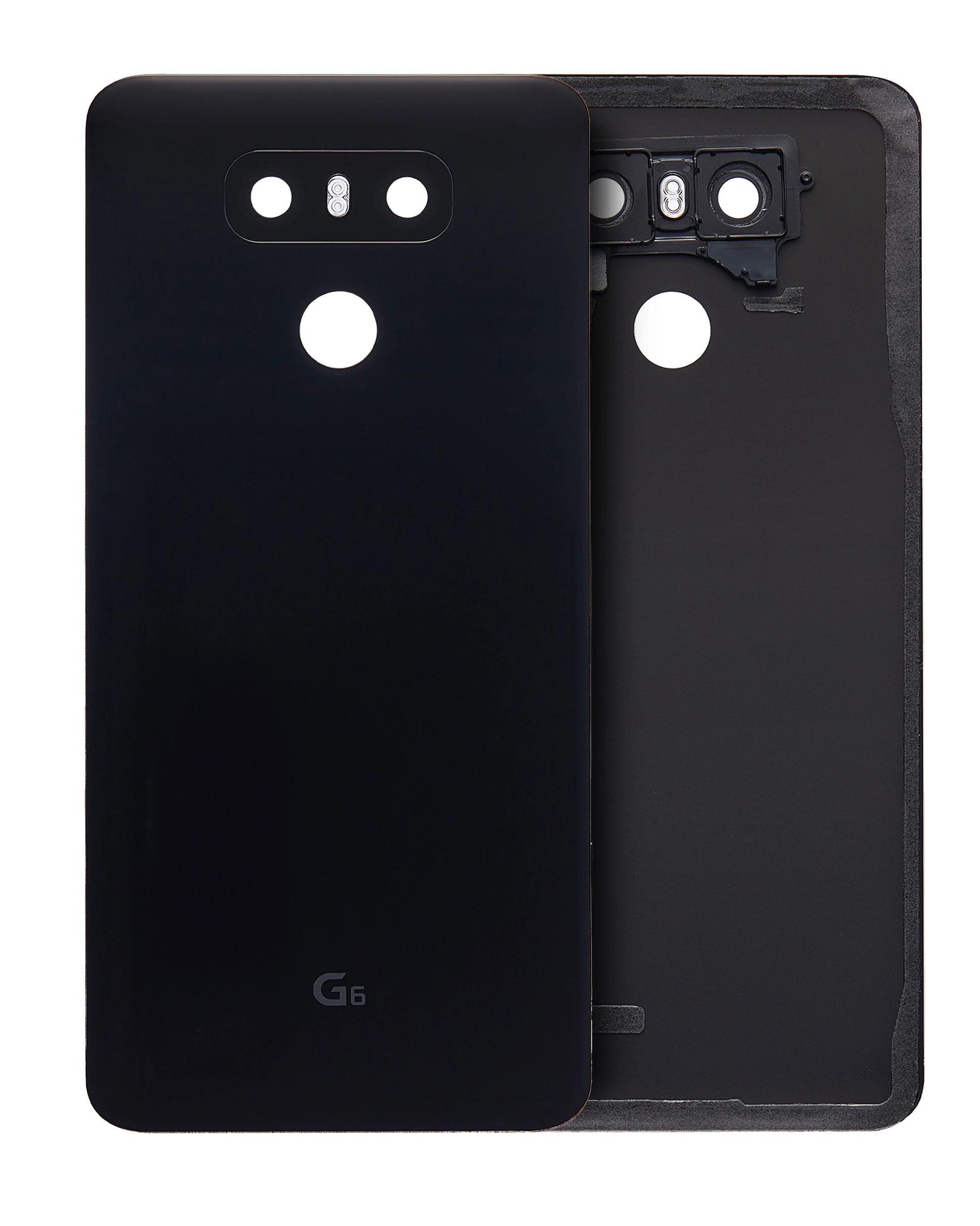 vetro cover posteriore con adesivo Pre-Installed per LG G6 (Astro Nero)