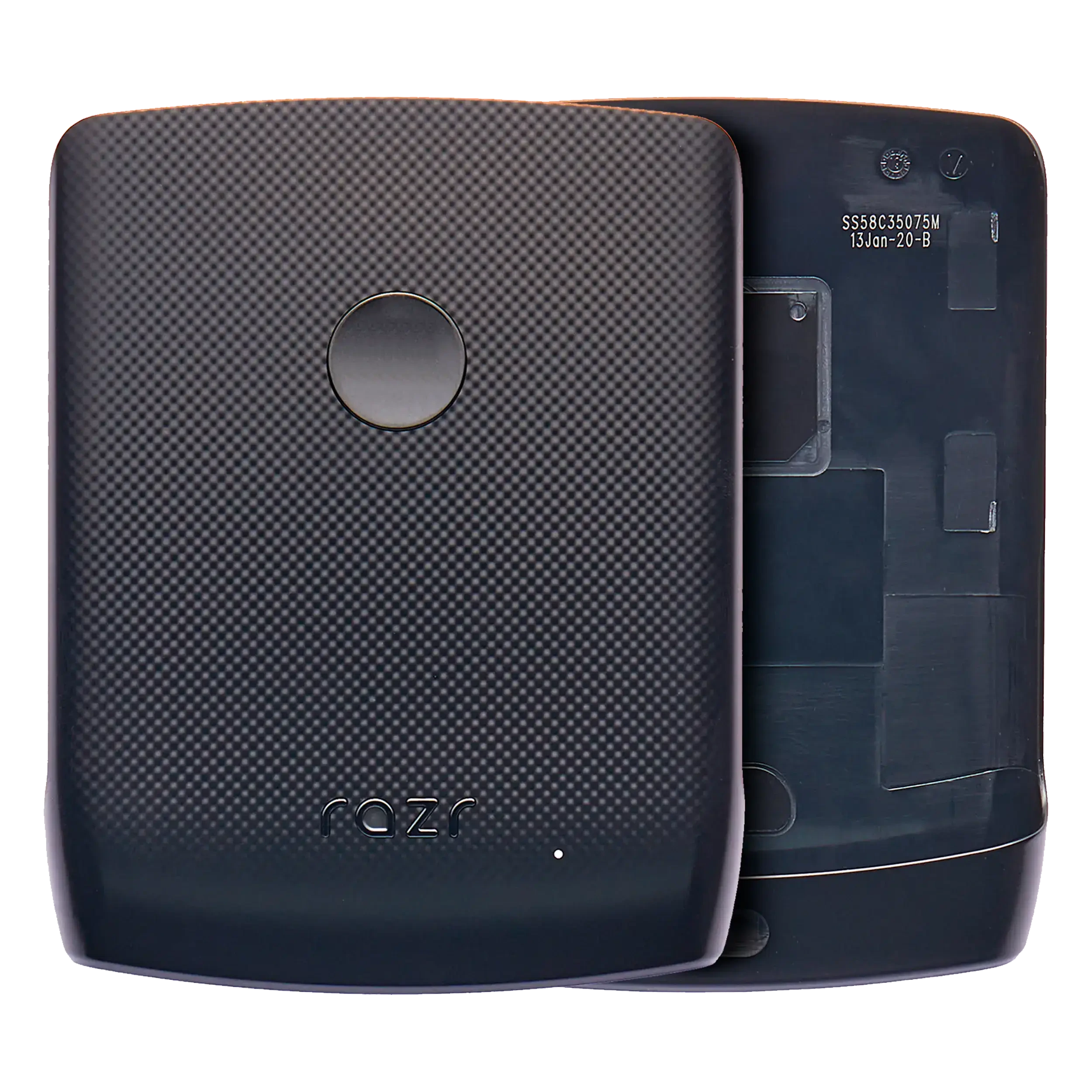 vetro cover posteriore per Motorola Razr (XT2000-1 / 2019) (Noir Nero)