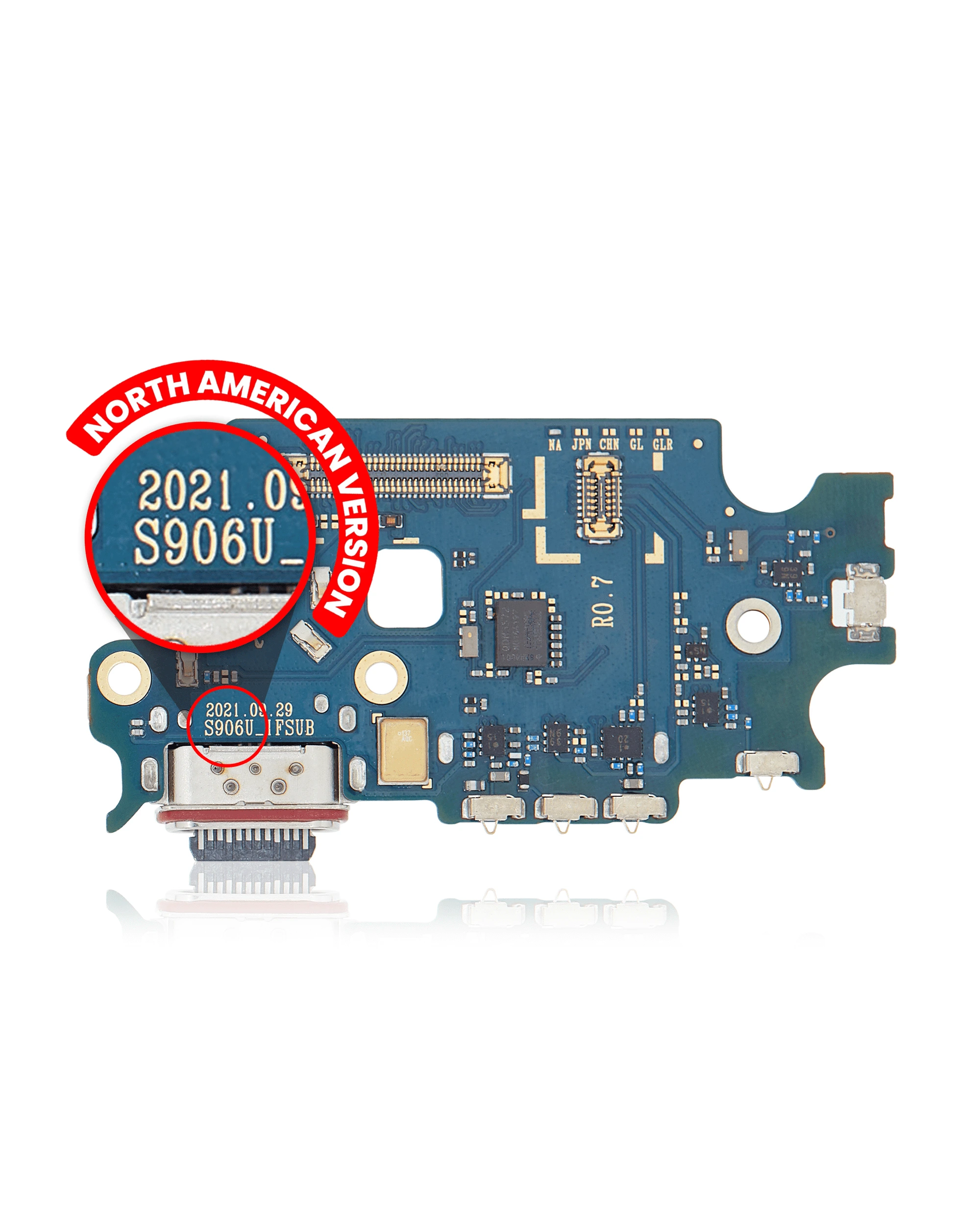 Connettore di ricarica Scheda con Sim Card Reader per Samsung Galaxy S22 Plus 5G (S906U) (US Version) (Premium)
