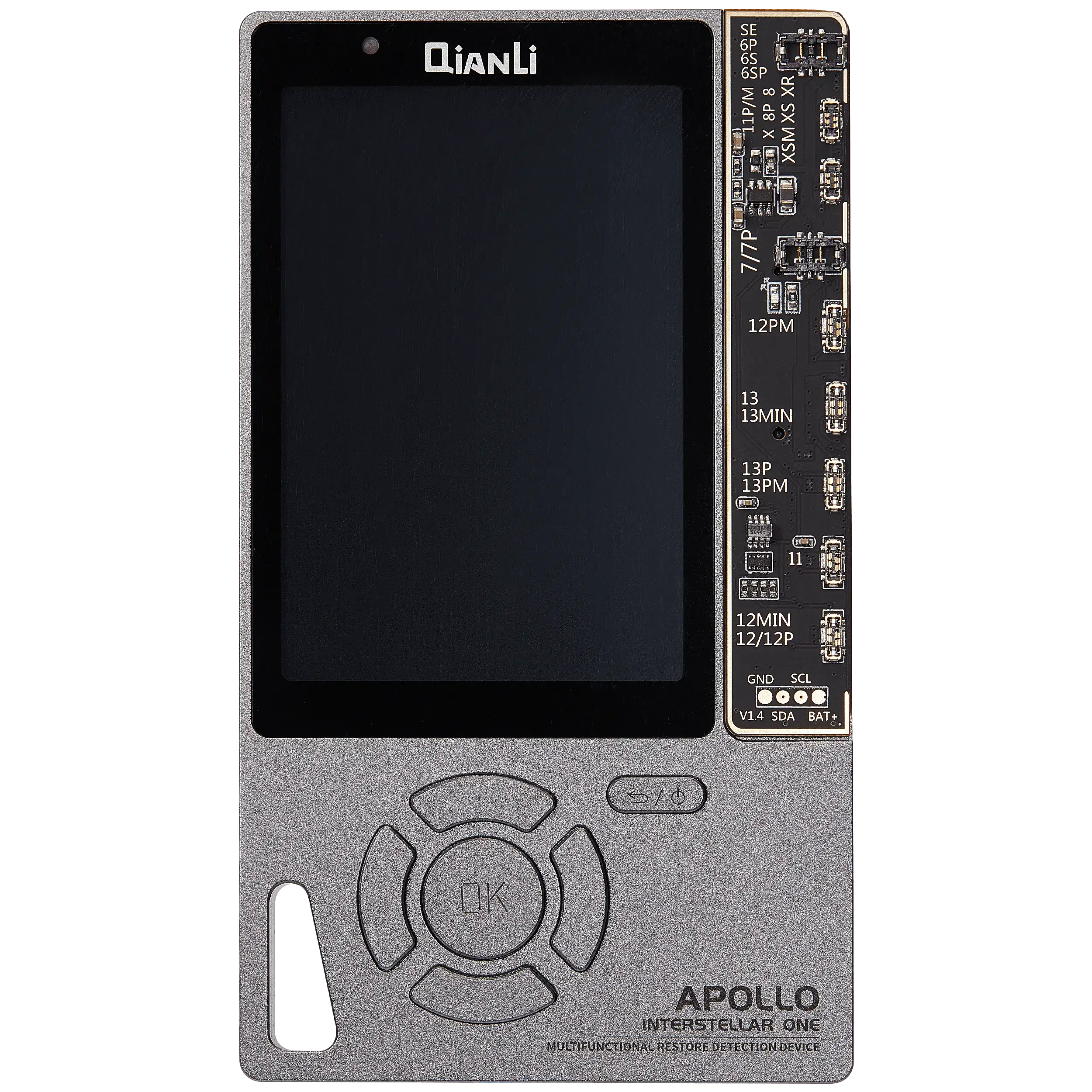 Apollo Interstellar Restore Program e Reading Device (True Tone / Batteria Data / Motore vibrazione / MFI Tester / EEPROM Programmer) (Display Up a 11 Pro Max e Batteria Up To iPhone 14 Pro Max) (Galaxy Grigio Special Edition) (Qianli)