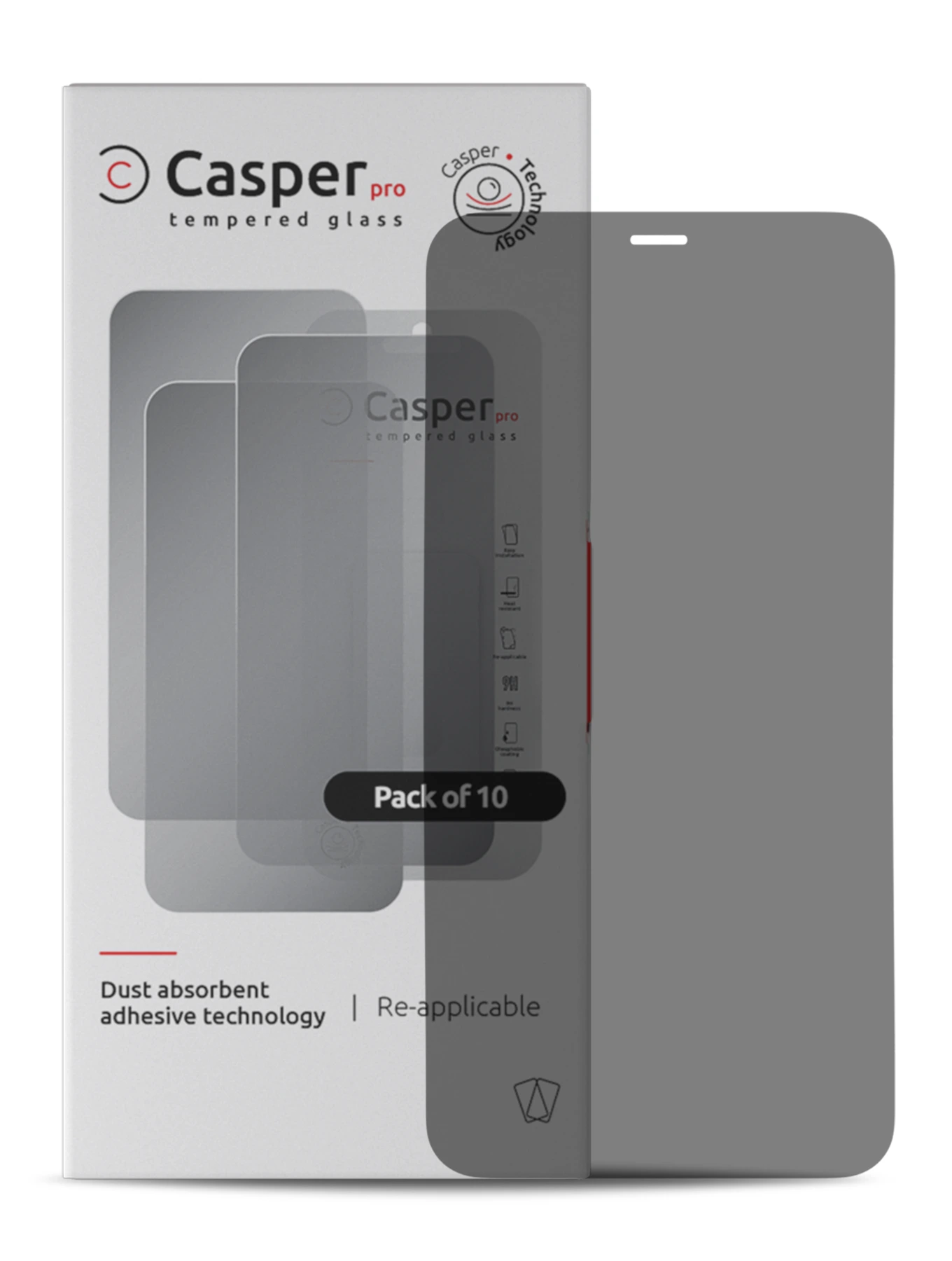 Pro Vetro temperato per iPhone XR / 11 (10 pezzi) (Privacy)