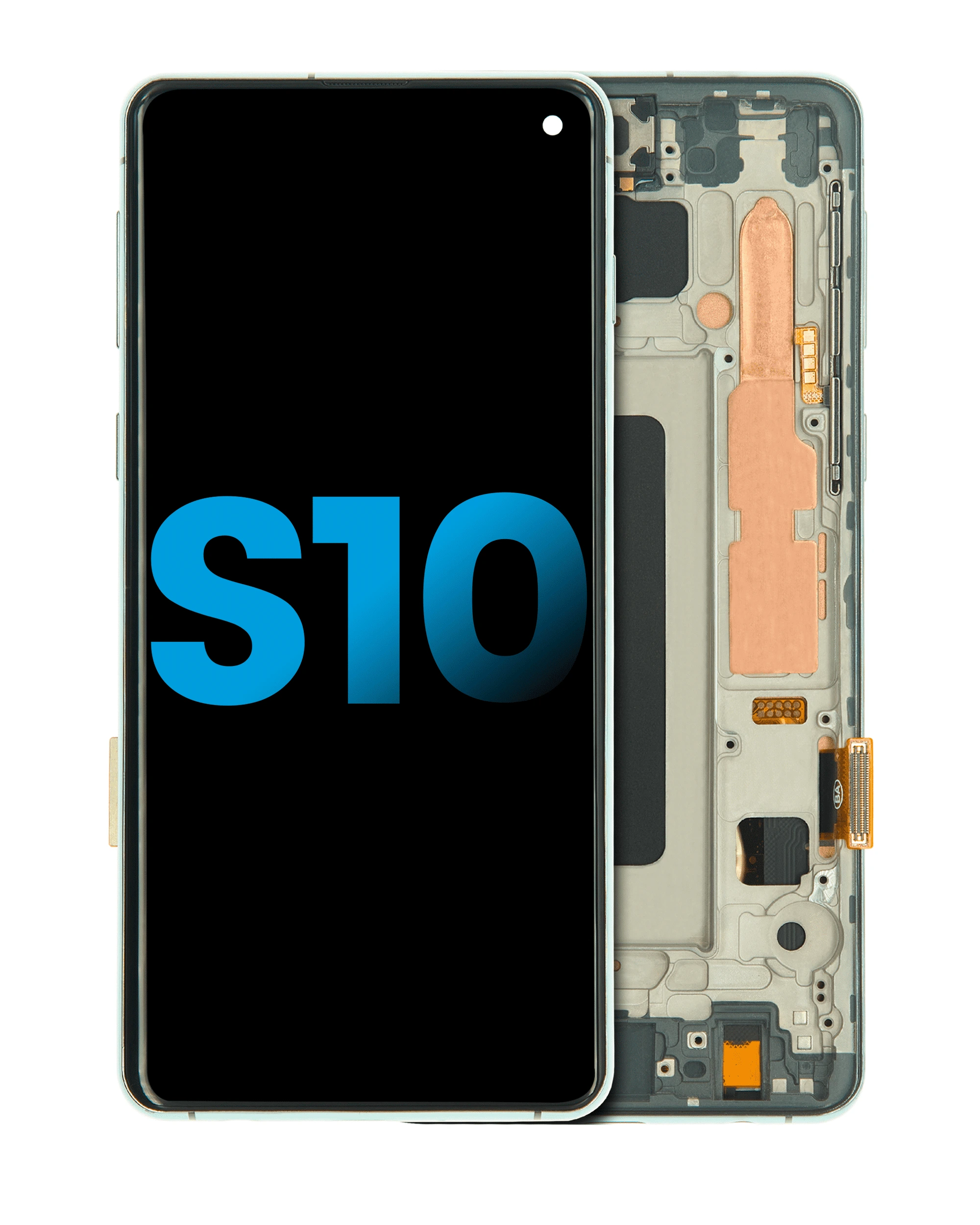 Display LCD completo con Frame (senza Fingerprint Sensore) per Samsung Galaxy S10 (Prism Verde)