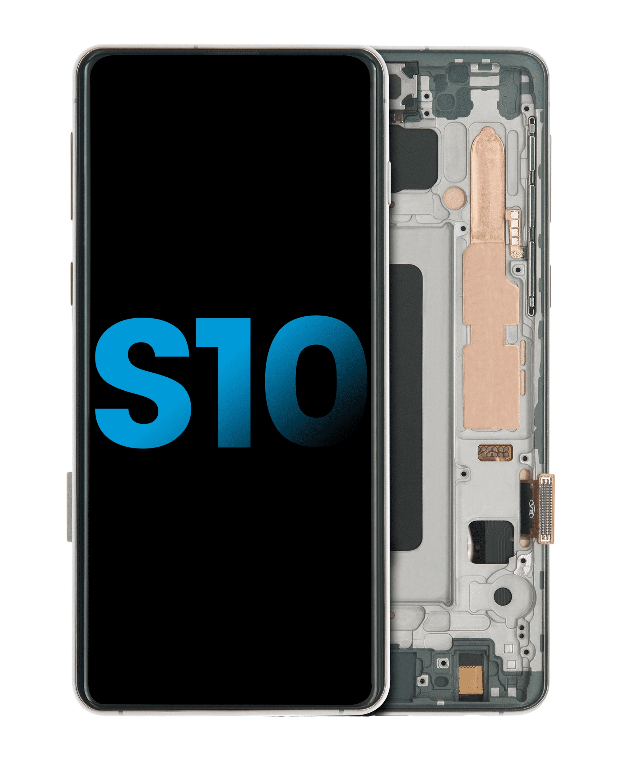 Display LCD completo con Frame (senza Fingerprint Sensore) per Samsung Galaxy S10 (Prism Nero)