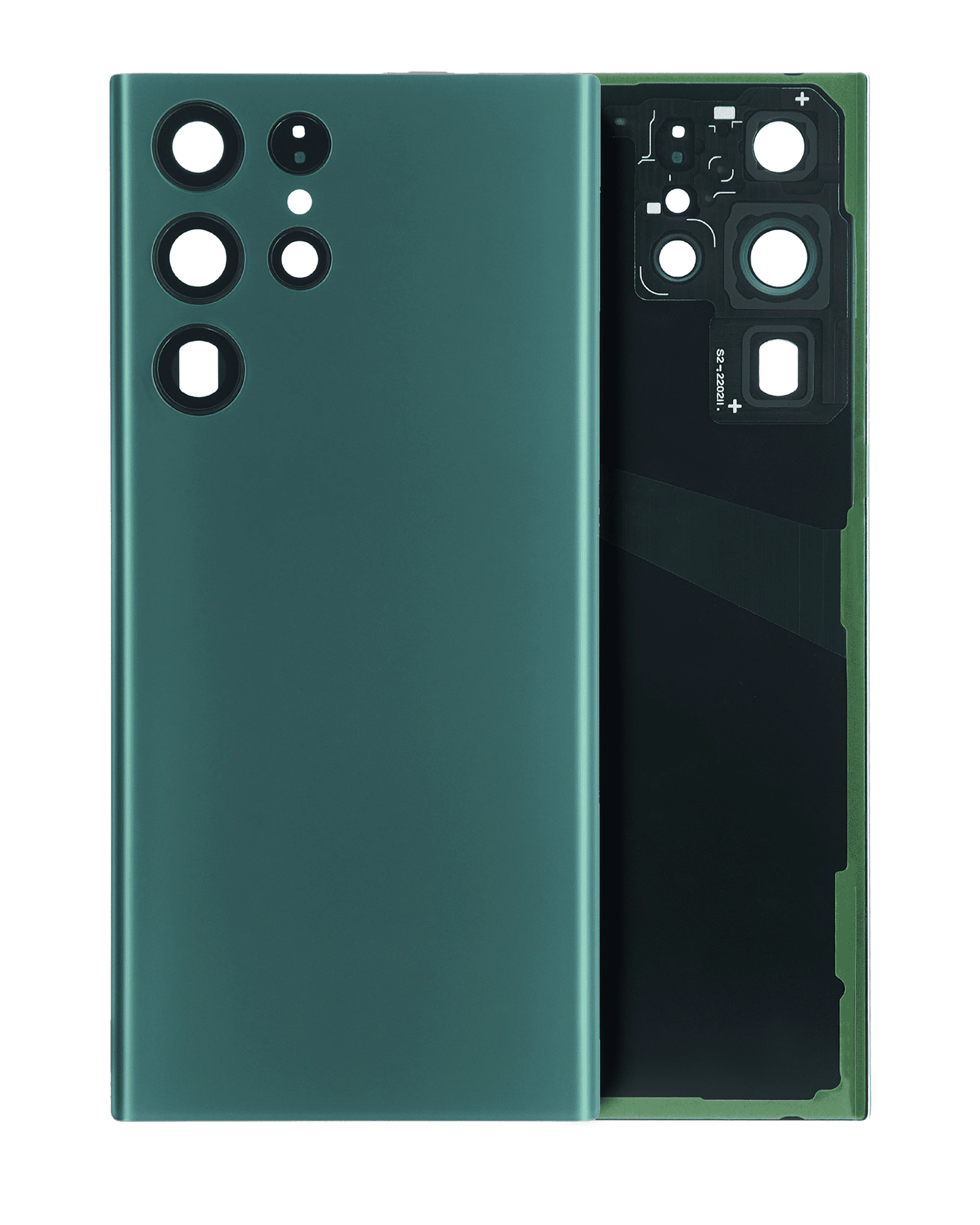 vetro cover posteriore con Vetro fotocamera per Samsung Galaxy S22 Ultra 5G (No Logo) (Verde)