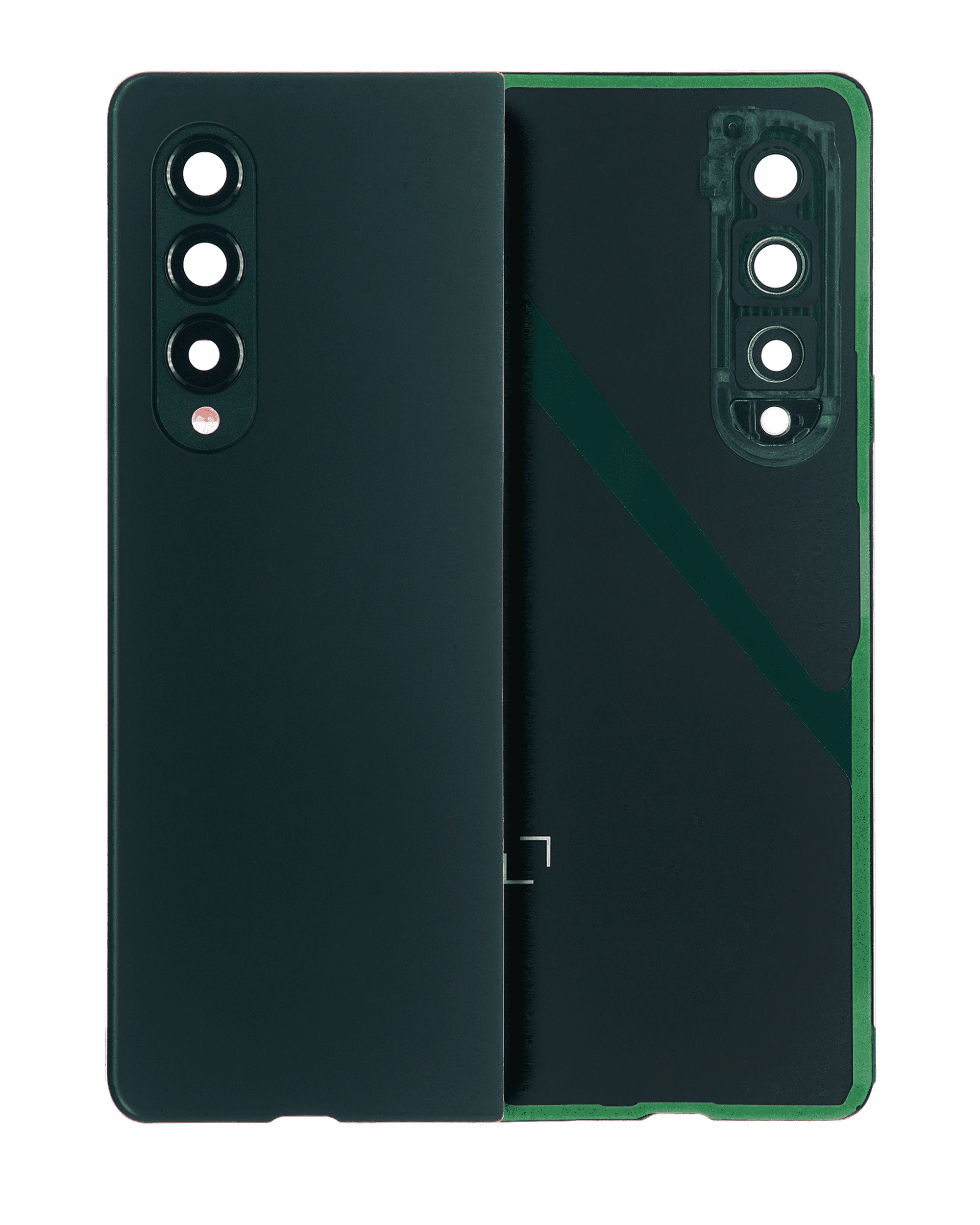 vetro cover posteriore con Vetro fotocamera per Samsung Galaxy Z Fold 3 5G (Premium) (Phantom Nero)