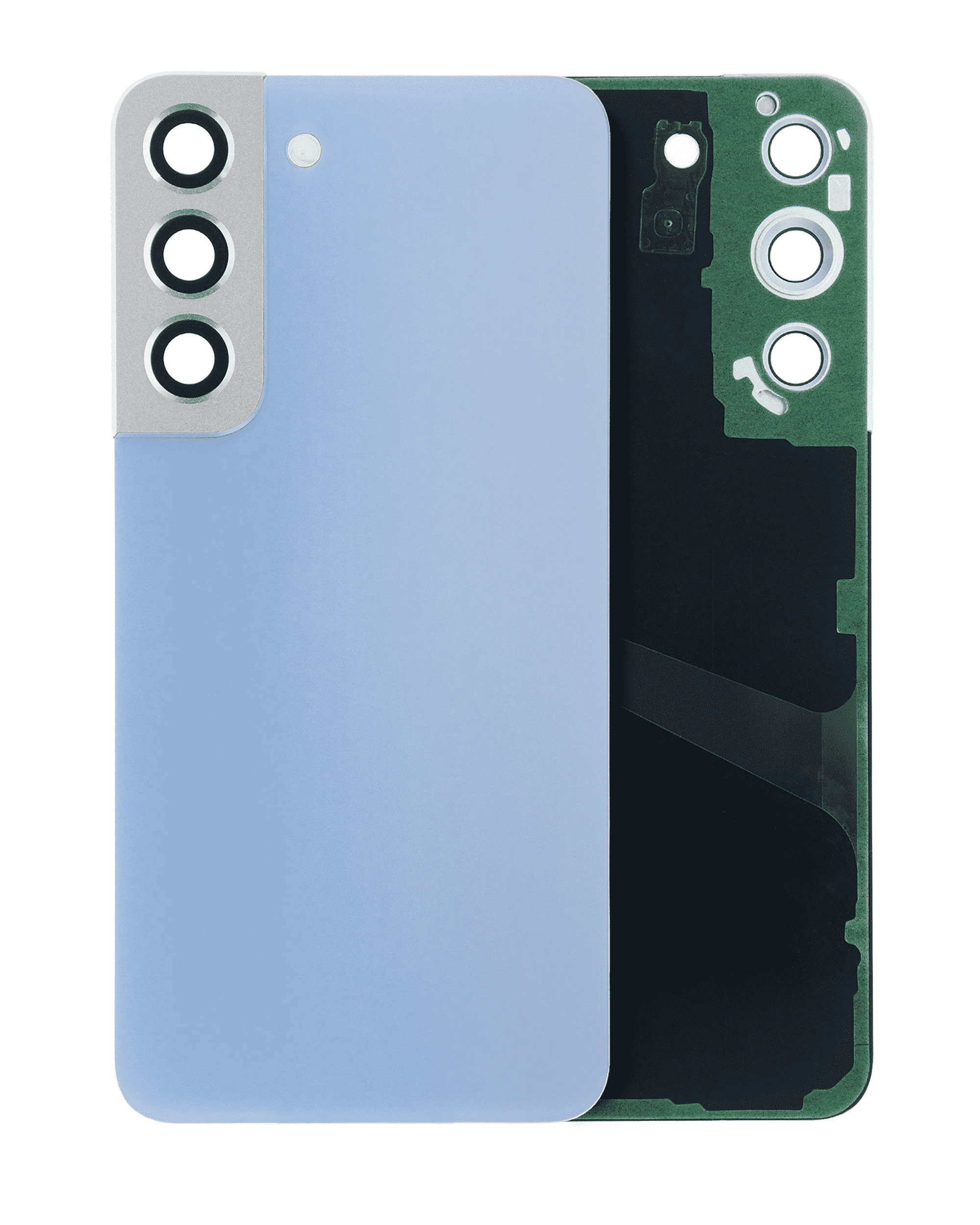 vetro cover posteriore con Vetro fotocamera per Samsung Galaxy S22 5G (No Logo) (Blu cielo)