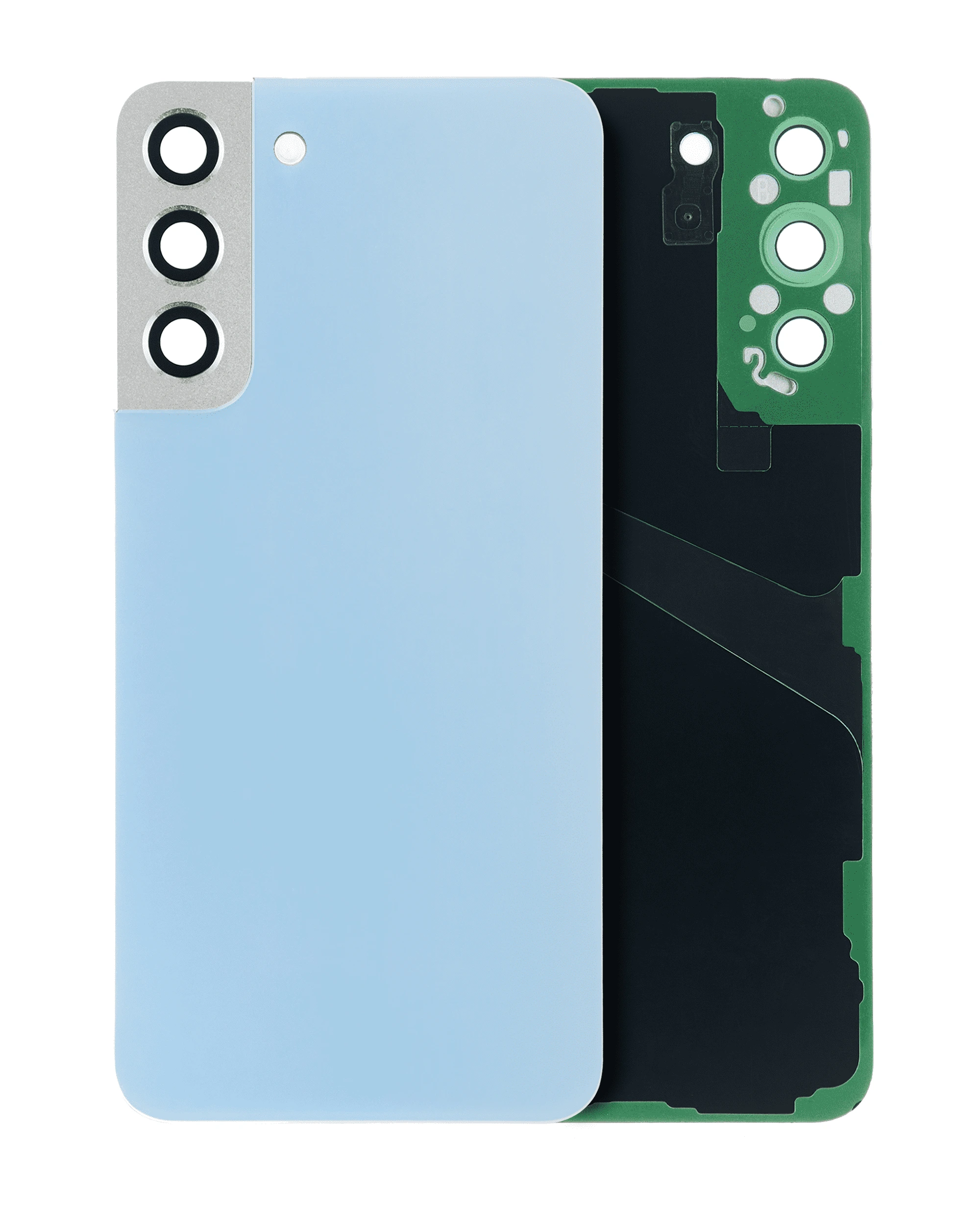 vetro cover posteriore con Vetro fotocamera per Samsung Galaxy S22 Plus 5G (No Logo) (Blu cielo)