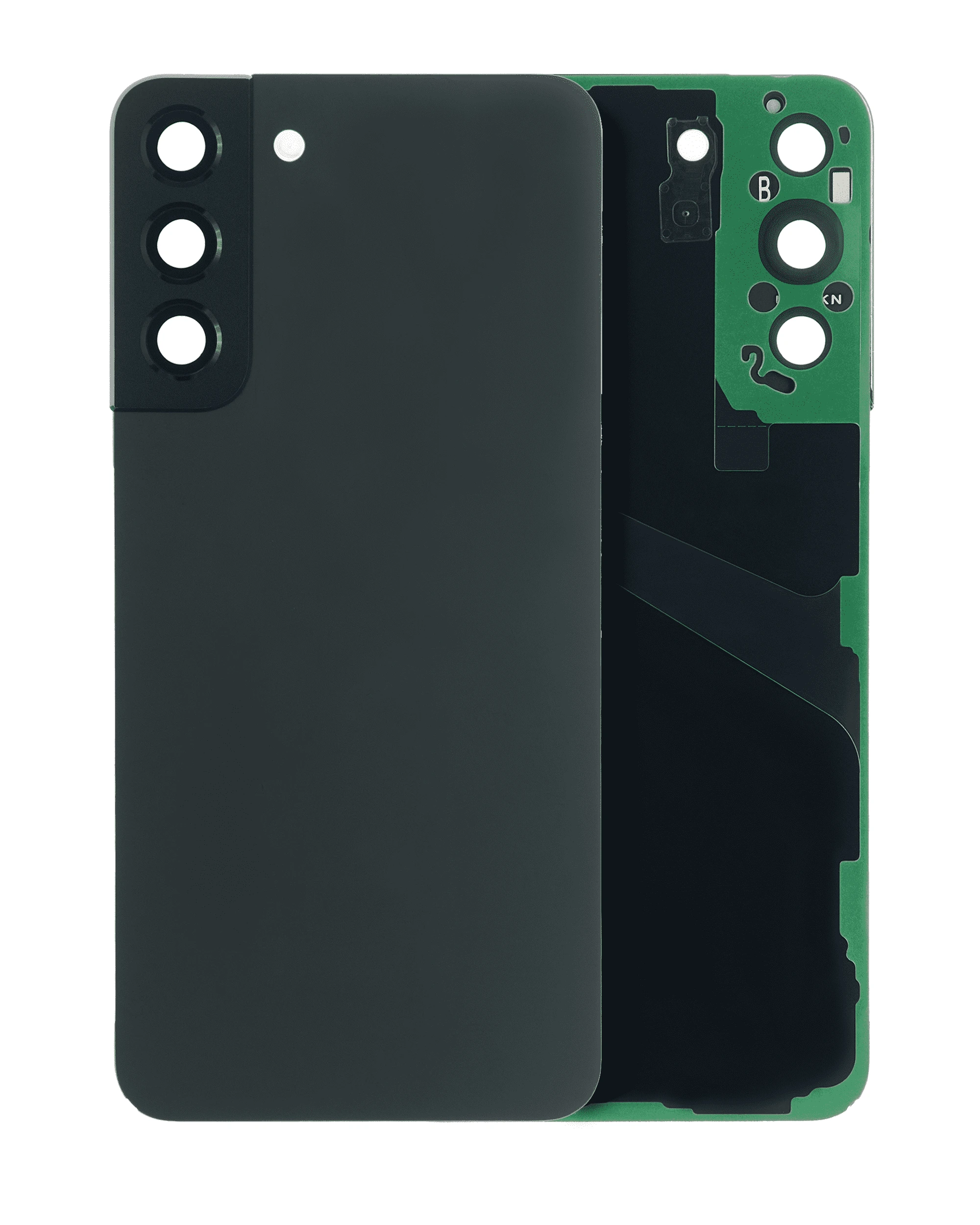 vetro cover posteriore con Vetro fotocamera per Samsung Galaxy S22 Plus 5G (No Logo) (Phantom Nero)