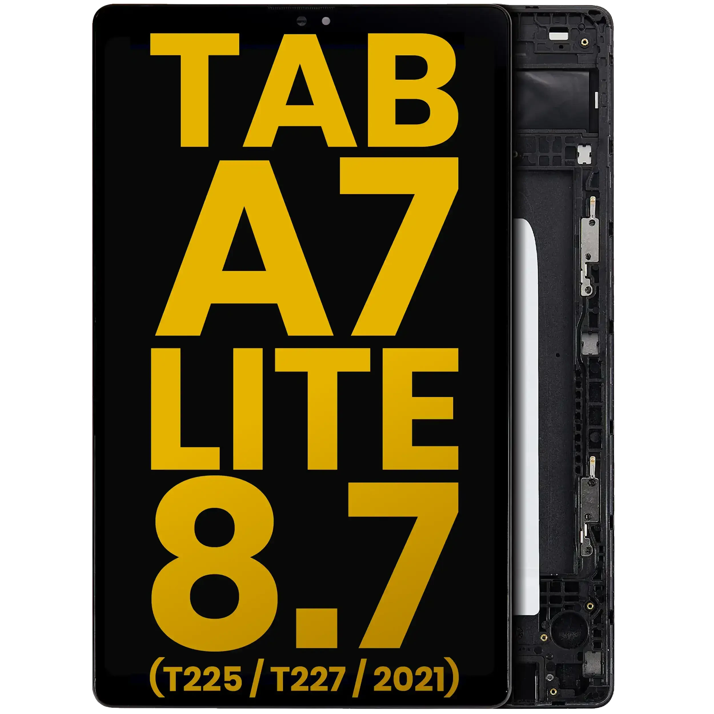 Display LCD completo con Frame per Samsung Galaxy Tab A7 Lite 8.7" (2021) (T225 / T227) (Cellular Version) (Refurbished) (Nero)